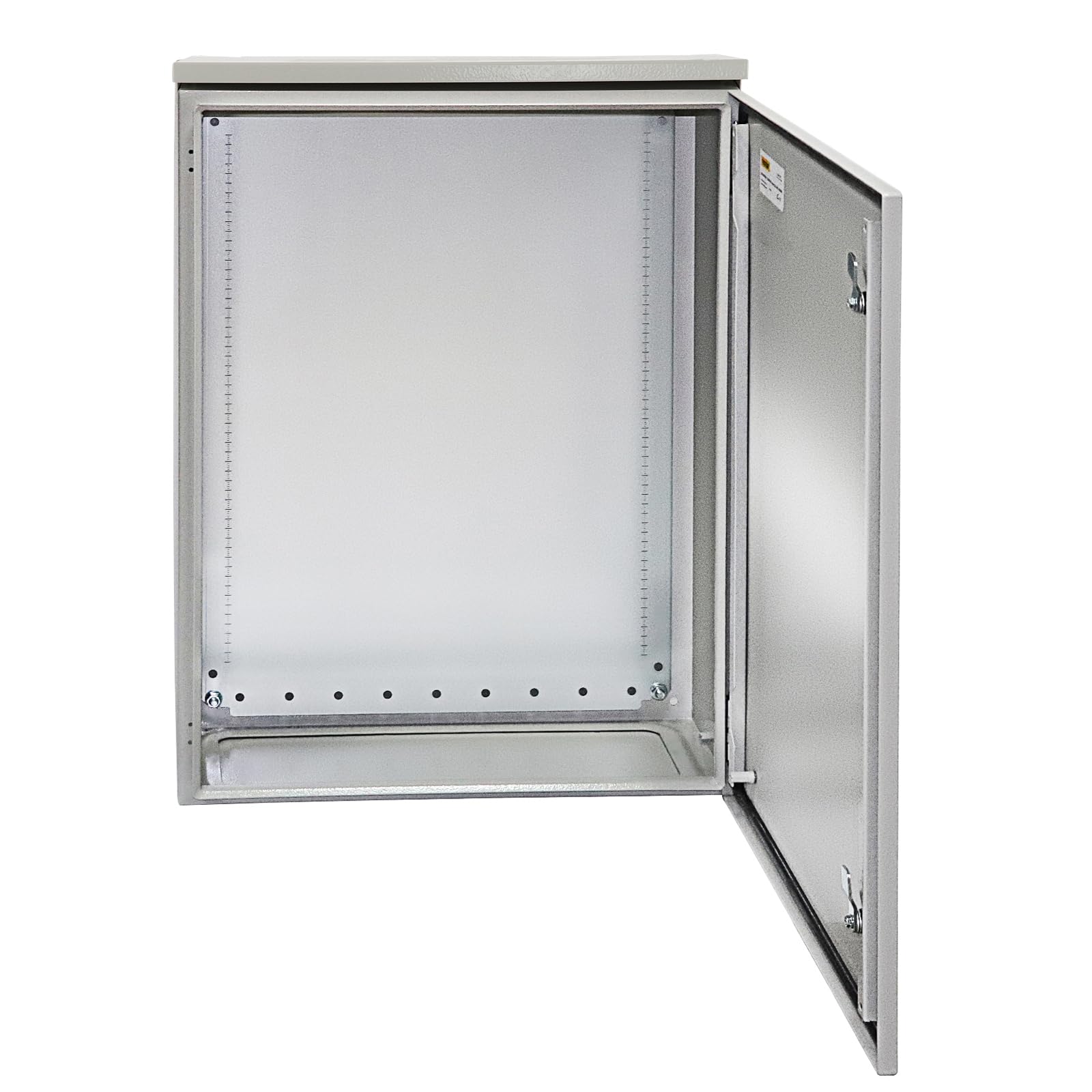 VEVOR Electrical Enclosure, 28'' x 20'' x 8'', NEMA 4 Outdoor Enclosure, IP65 Waterproof & Dustproof Cold-Rolled Carbon Steel Hinged Junction Box for Outdoor Indoor Use, with Rain Hood