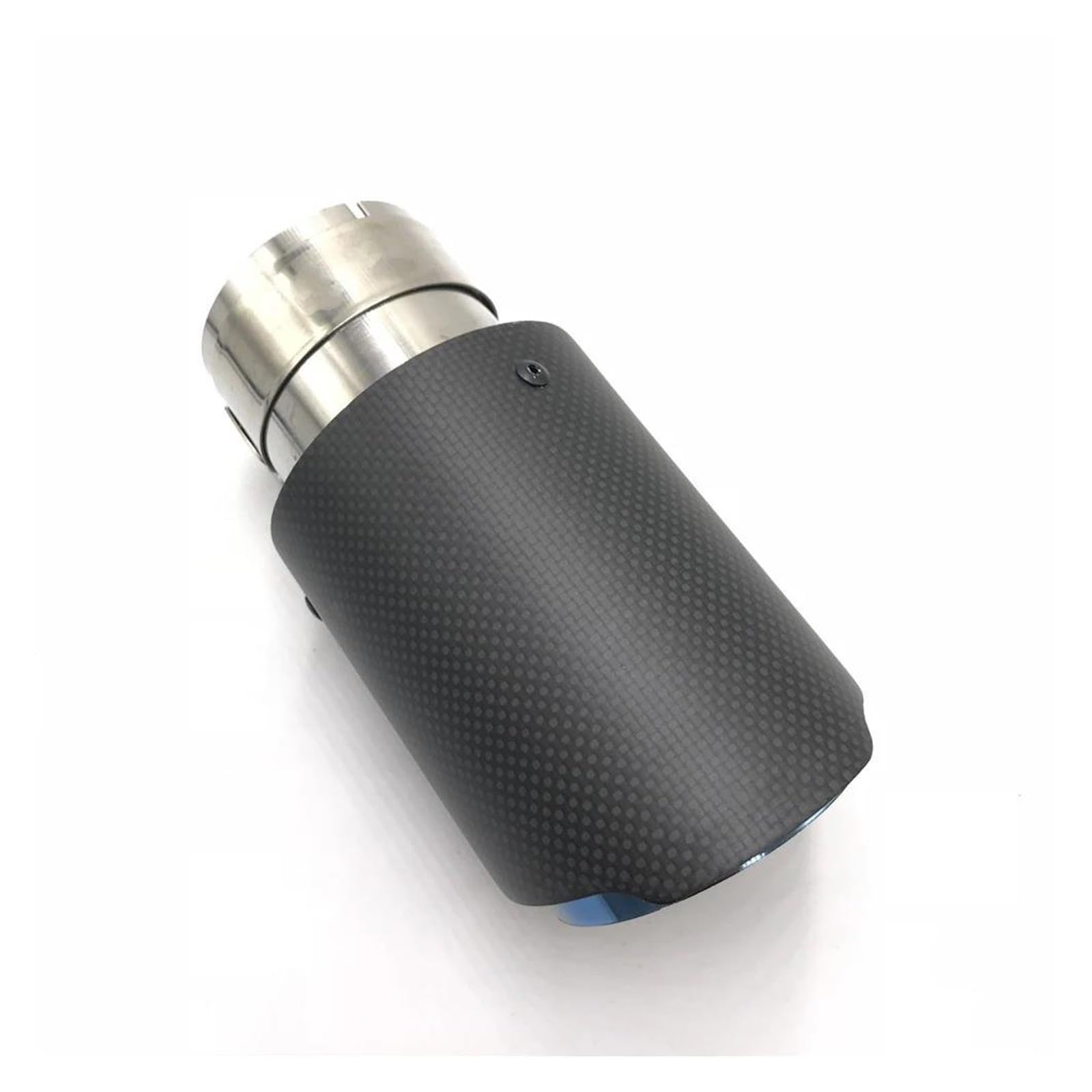 Tuyaux D'échappement Embout Silencieux Fiber Carbone Mat Pour Voiture Système D'échappement Buse Silencieux Universelle Droite Acier Inoxydable Bleu Embout Échappement