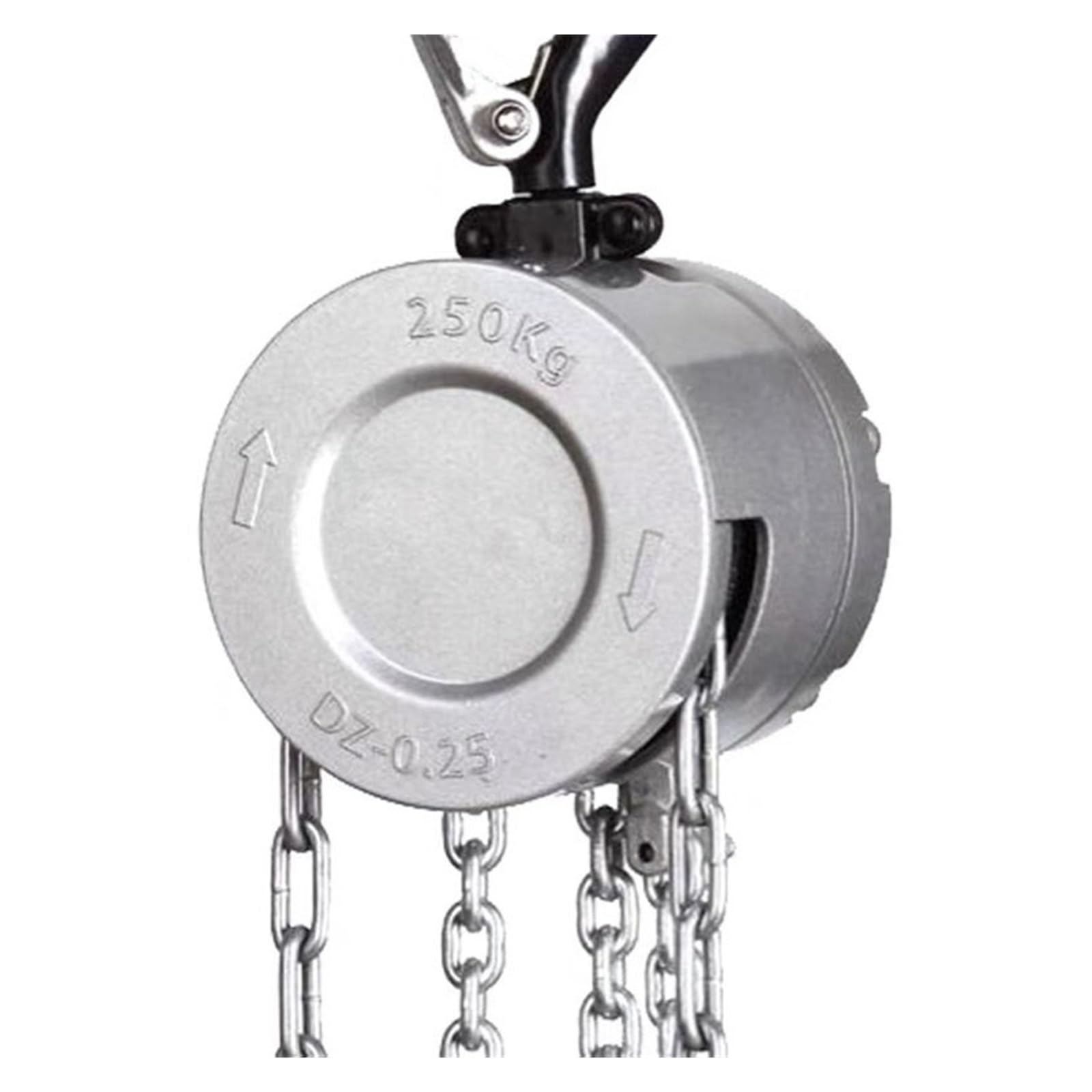 Mini paranco Manuale a Catena, Montaggio a Gancio 0,25/0,5 tonnellate di capacità 3 Metri di Sollevamento Sollevamento Manuale Portatile a Leva(0.25T with 2.5M)