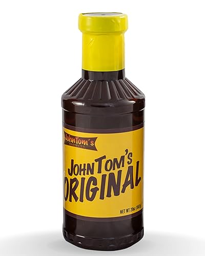 JohnTom's Barbecue Salsa original  Salsa gourmet BBQ de 20 oz. Botella  Hecho con todos los ingredientes naturales. Bueno como adobo de pechuga,
