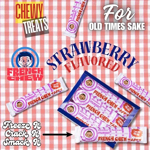 French Chew Taffy clásico fresa pack 24 miniatura 4