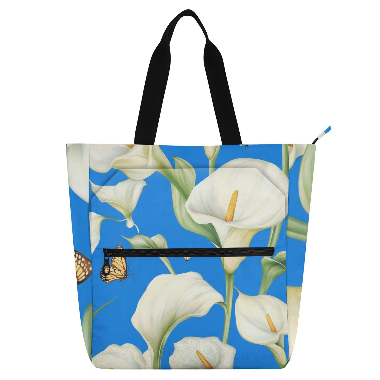 Bolsa de comestibles reutilizable infantil azul con cremallera para libros 8