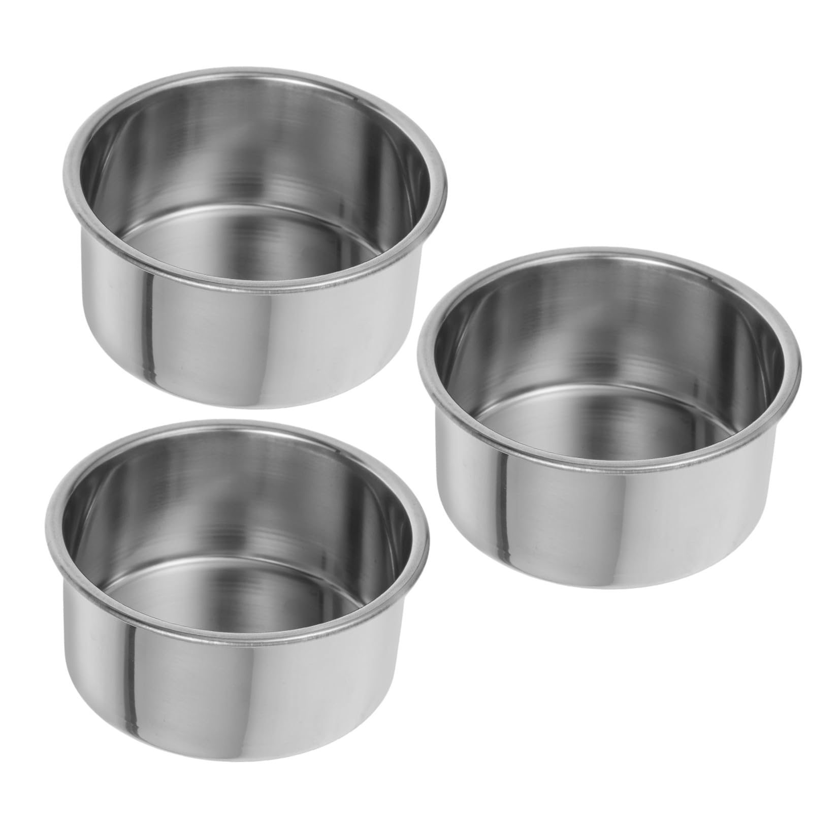 3pezzi Teglia Rotonda in Acciaio Inox per Torte Mini Teglie da Forno per Mini Torte e Crostate Teglie Riutilizzabili per Cottura Facile