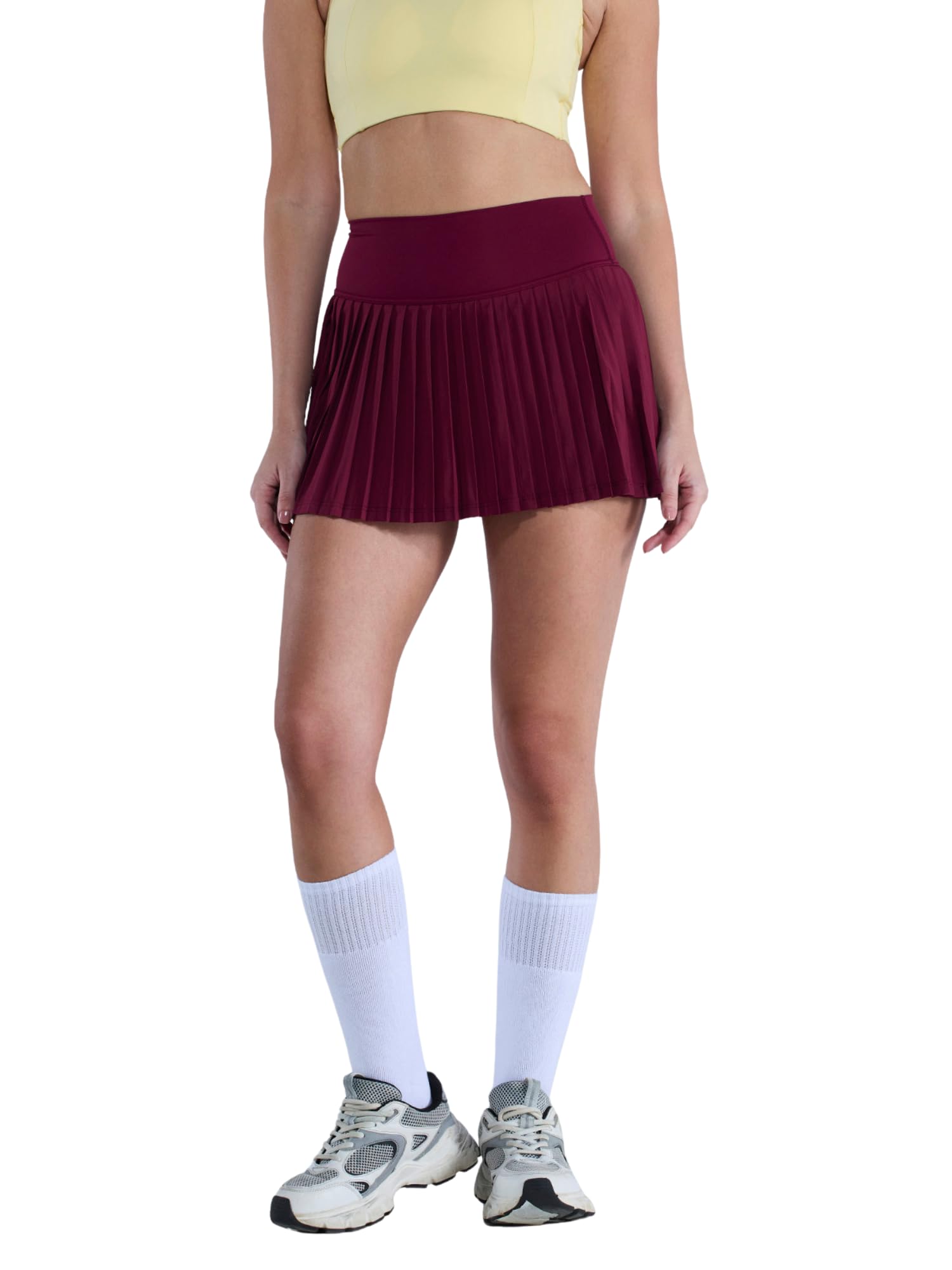 cava Plie Pleated Skort for Women | High-Waist Athletic Skort with Built-in Shorts & Pockets | Sweat-Wicking Activewear-picture-21