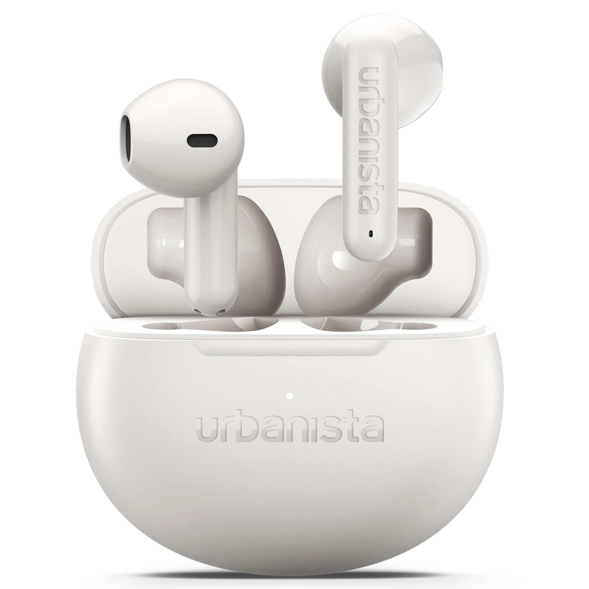 Urbanista Austin 2 True Wireless Earbuds - Kabellose Bluetooth 6.0 In-Ear Kopfhörer mit Multipoint-Verbindung, 25h Akku, ENC Mikrofon für Anrufe, IPX4 Wasserfest & Touch-Steuerung - Weiß