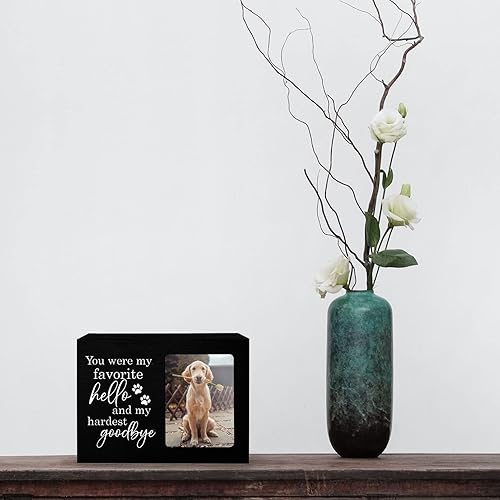 Miniatura 3 de CHONIC Urnas para mascotas para cenizas de perros urnas para perros con marco de fotos caja de recuerdo de cenizas de gato urna de condolencias por