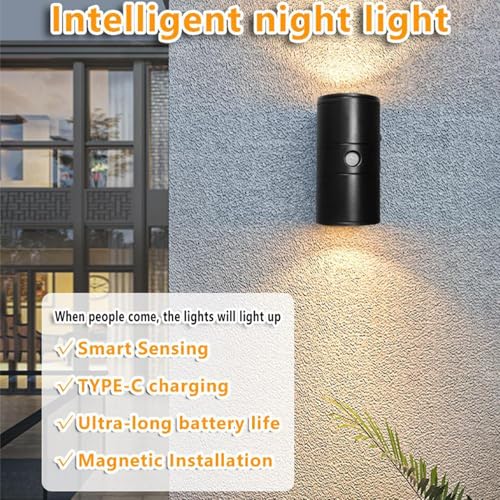 Aplique de pared magnético recargable y sensor de movimiento para pasillo 5