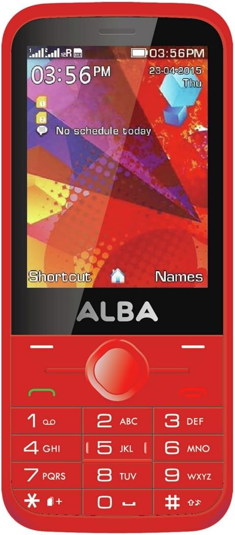 Alba Sim Free 2.8 Inch Mobile Phone - Red