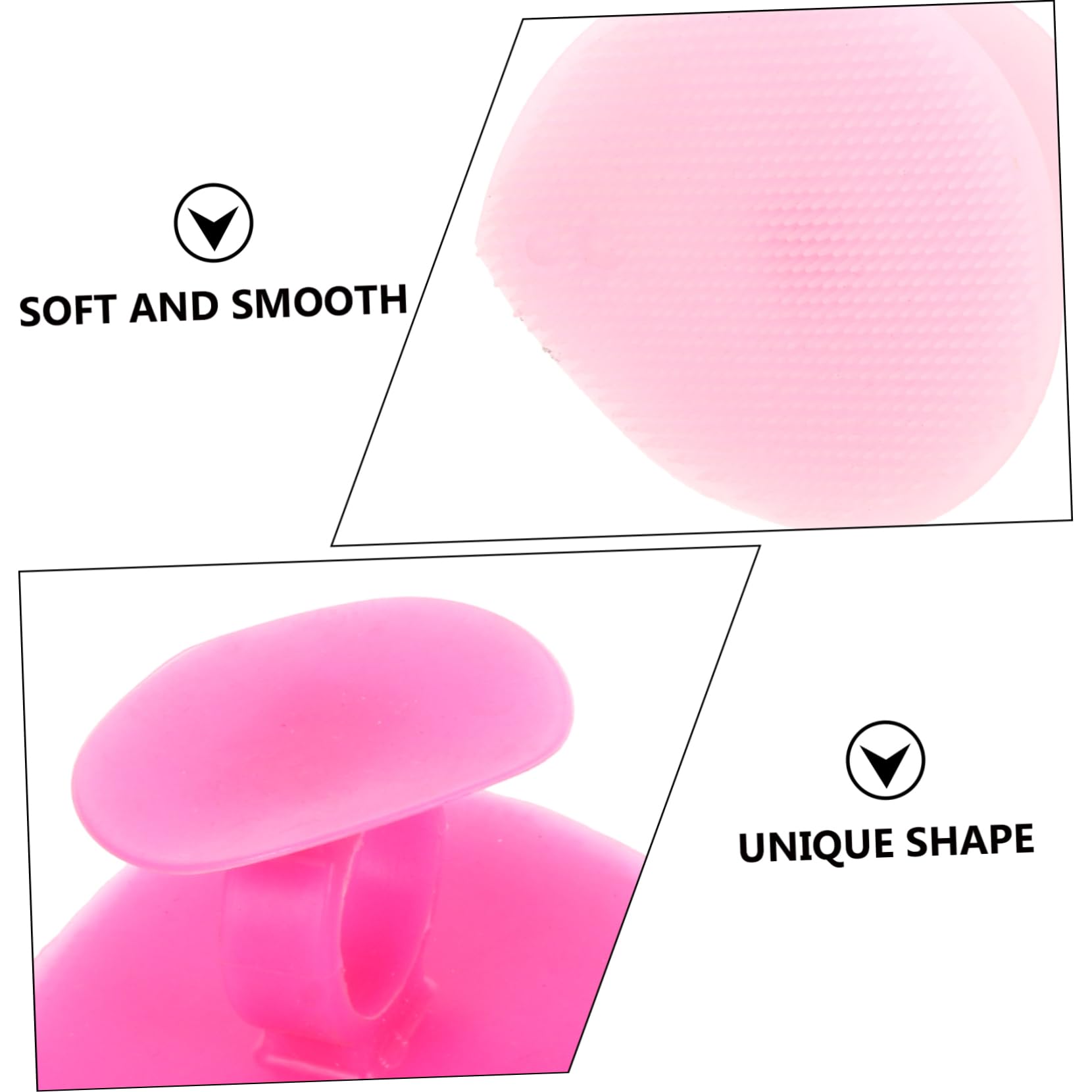WRITWAA 4-Piece Silicone Facial Brush Face Wash Brush Gentle Face for Sensitive Skin Deep Cleaning Tool Portable for Travel Home Use Random Color
