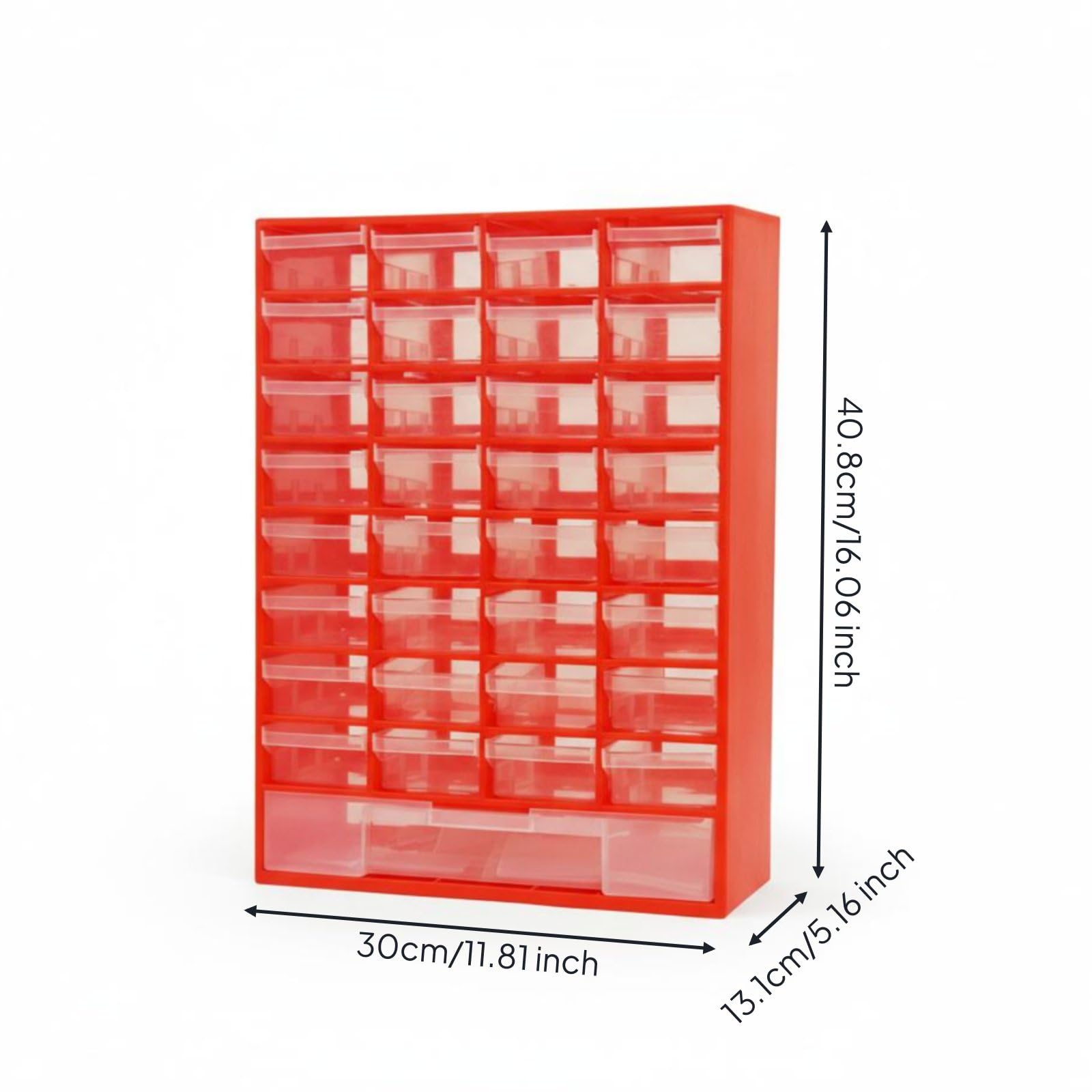 33 Pezzi Cassettiera in Plastica con Cassetti Trasparenti Metodo Espandibile Organizer per Viteria e Bulloneria Design Versatile per Professionisti