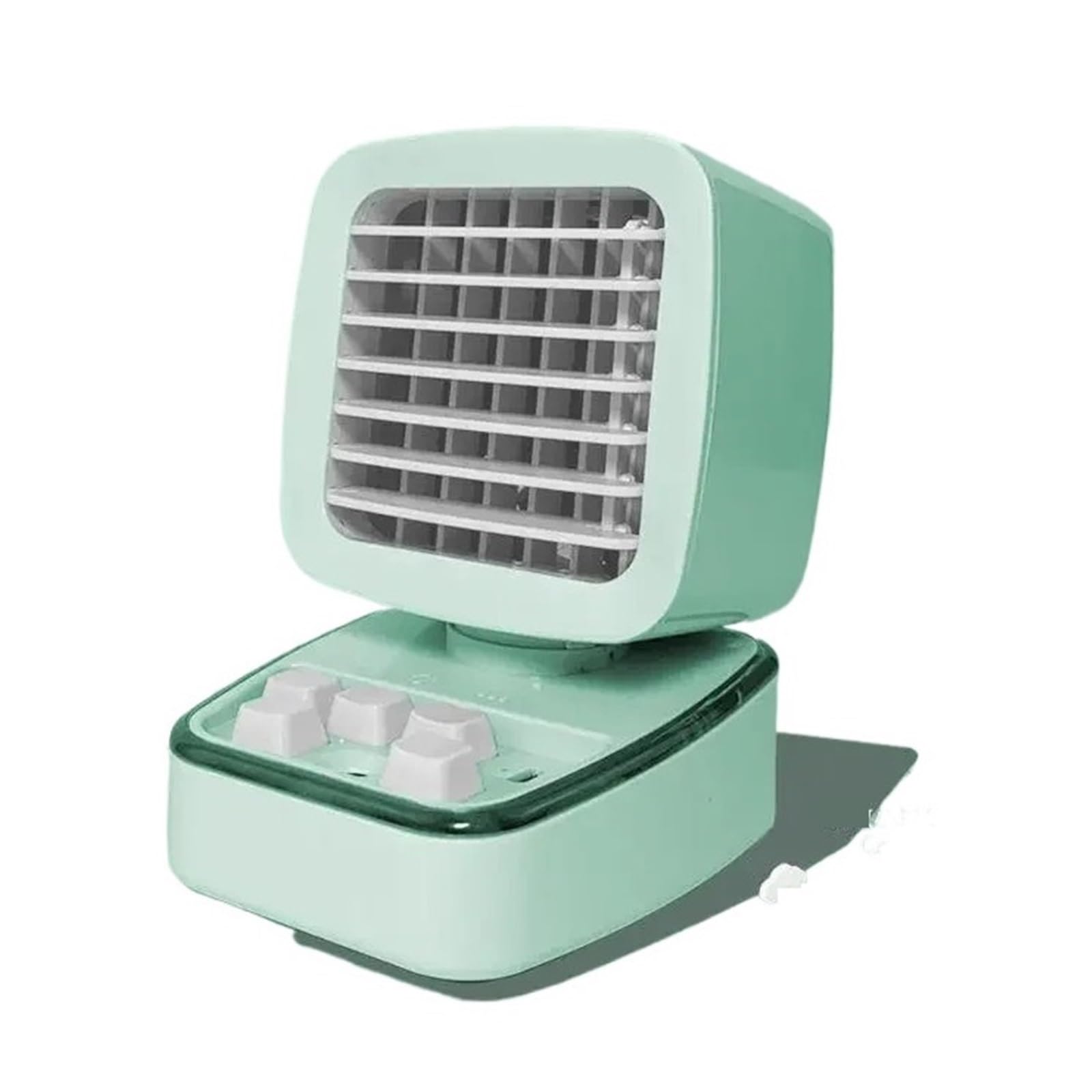 Cczrd Blue Retro Gaming Console-Inspired Mini Fan With Mist Spray Function For Quick Cooling Airflow Comfort Refreshing Breeze(Blue)