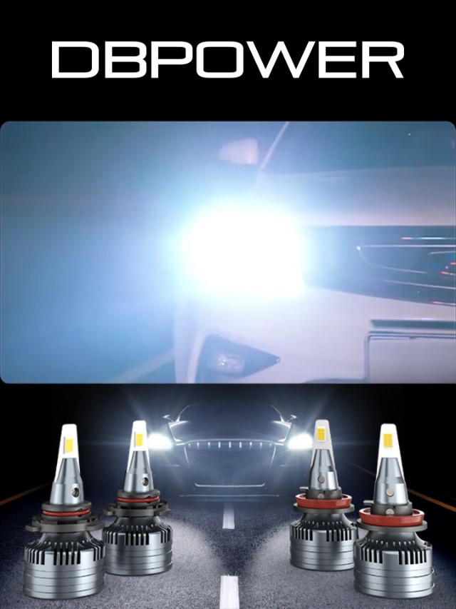 The ultra-high brightness of DBPOWER LED headlight bulbs on Amazon Live