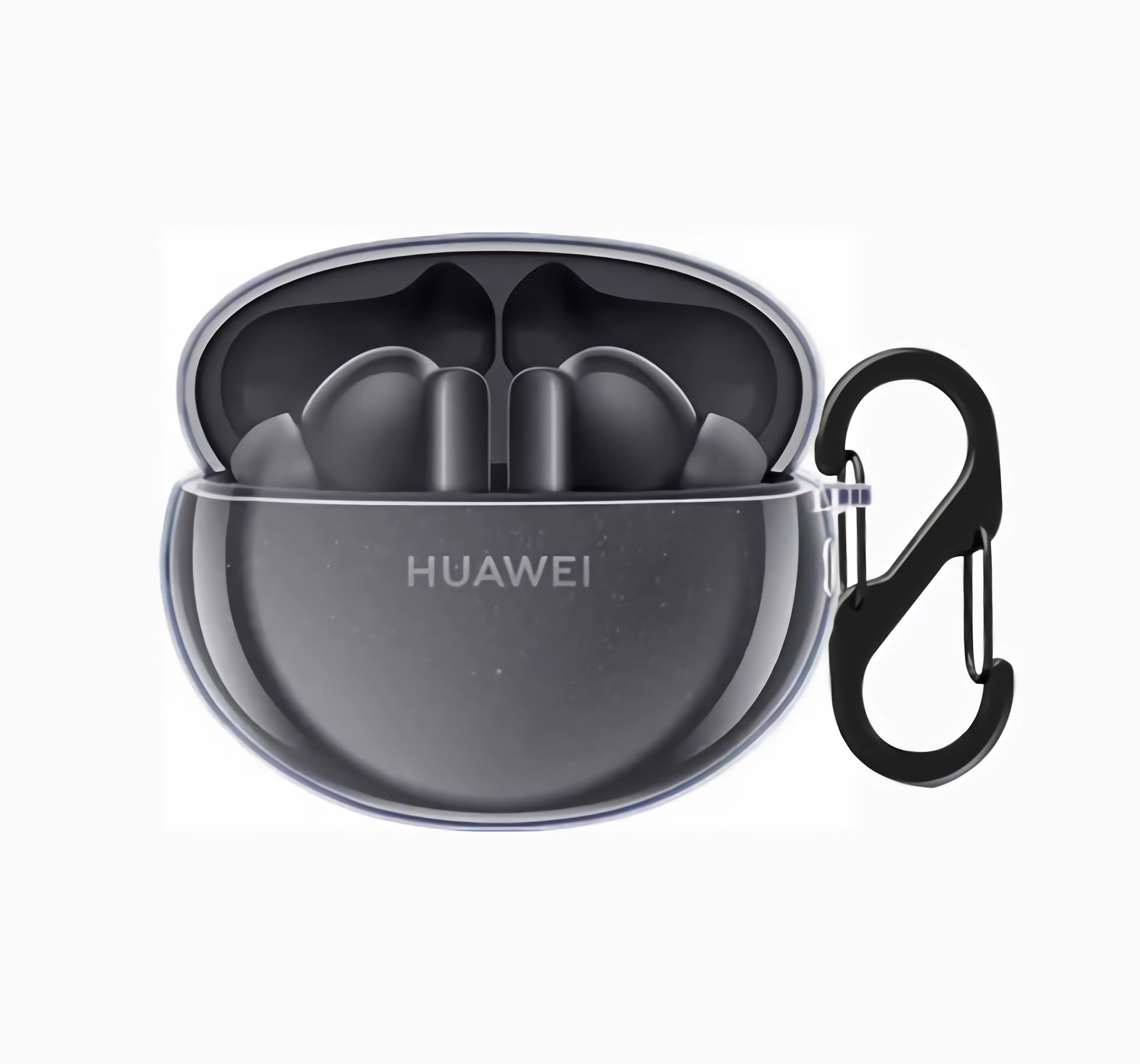 Clear TPU Case Compatible with HUAWEI FreeBuds 5i Wireless Earphone - Shockproof Cover with Keychain