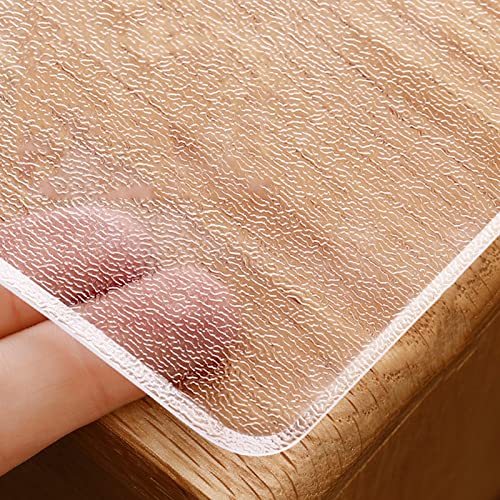 Tapete de vinilo transparente resistente para oficina, juegos, computadora, silla de escritorio, gruesa, 2/25 pulgadas, protector sin ruido y plano, no se riza, tamaño grande, 1,2 x 2 m