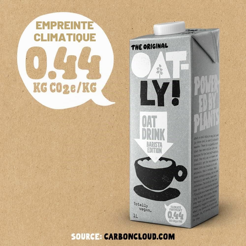 Oatly - Boisson à l'Avoine - Édition Barista - 6 x 1 - Boisson d'Avoine Mousse - D'origine végétale - Durable - Riche en Graisses Insaturées - Pack Promoo