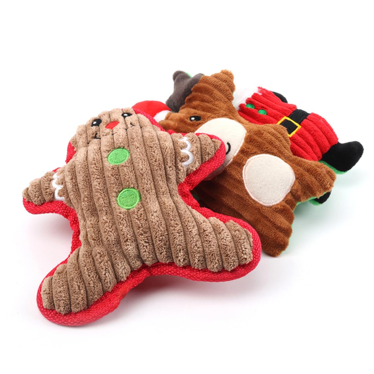 Angoily 6stücke Teiliges Haustier Plüschspielzeug Mit Quietschfunktion Weihnachtsmann Schneemann Und REH Interaktive Kauspielzeuge Für Hunde Und Katzen Zum Spielen Und Kauen
