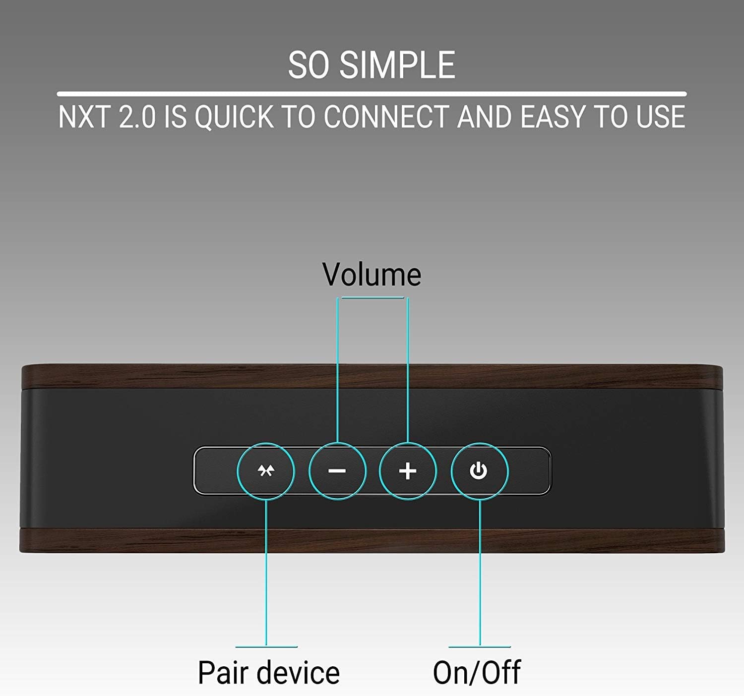 Symphonized NXT 2.0 Portable Bluetooth Speaker controls