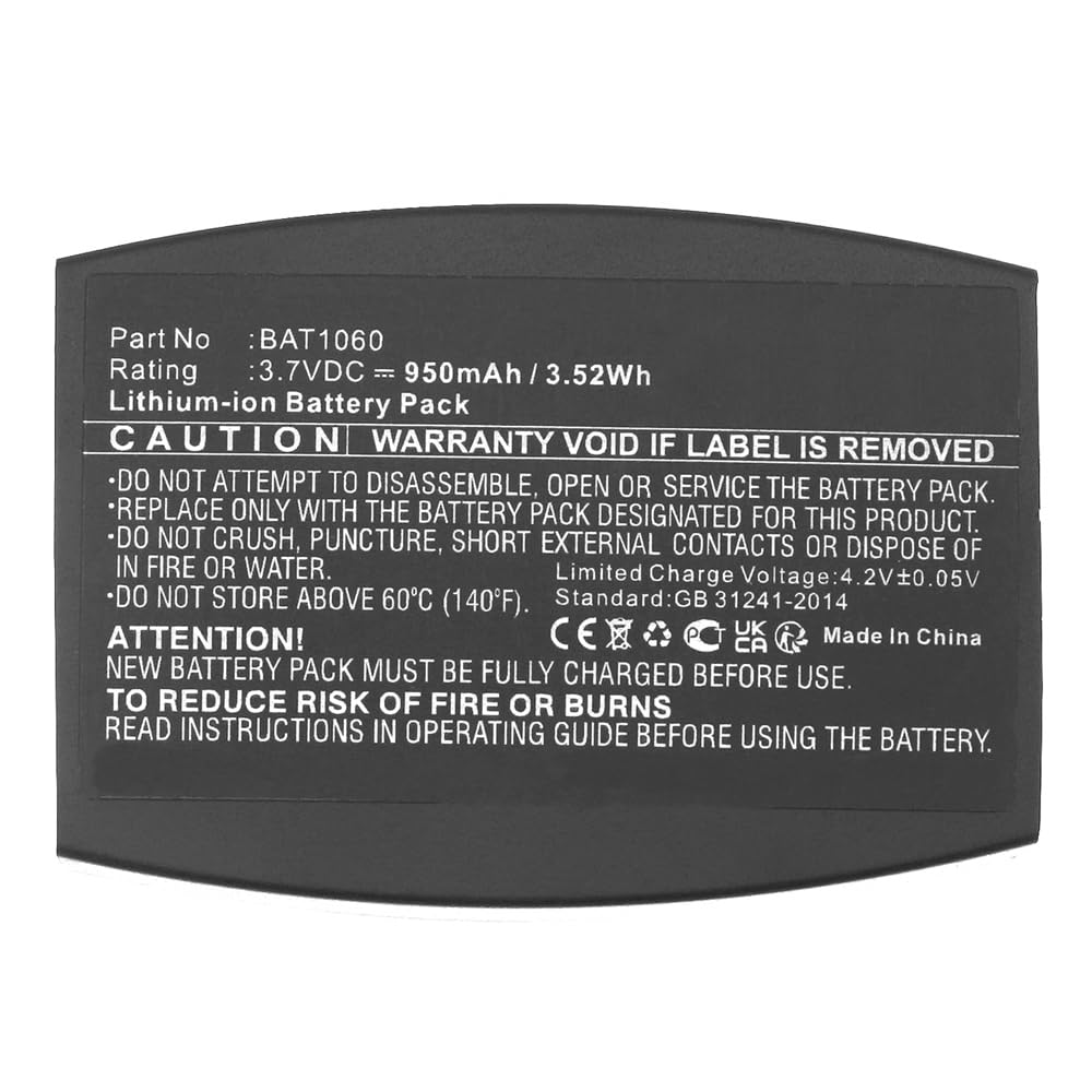 MPF Products 950mAh BAT1060 Battery Replacement Compatible with 3M C1060 & XT-1 Wireless Drive-Thru Intercom Headset