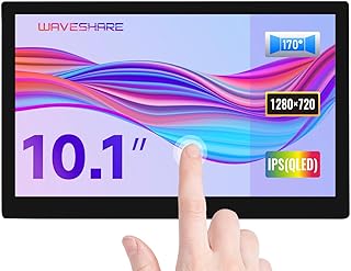 Waveshare 10.1inch QLED Quantum Dot Display Capacitive Touch 1280×720 Resolution G+G Toughened Glass Panel 170°Viewing Angle Various Devices & Systems Support
