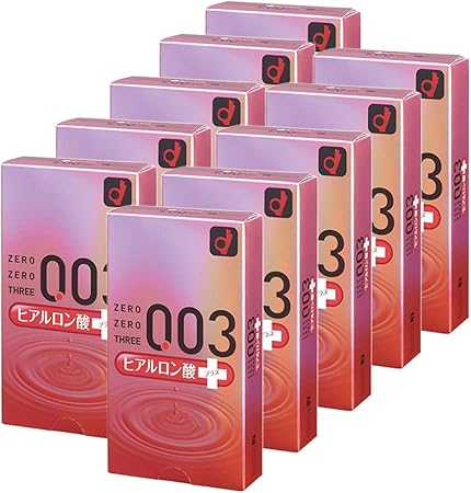 Amazon オカモト ゼロゼロスリー００３ コンドーム ヒアルロン酸 １０個入 10個セット ゼロゼロスリー コンドーム