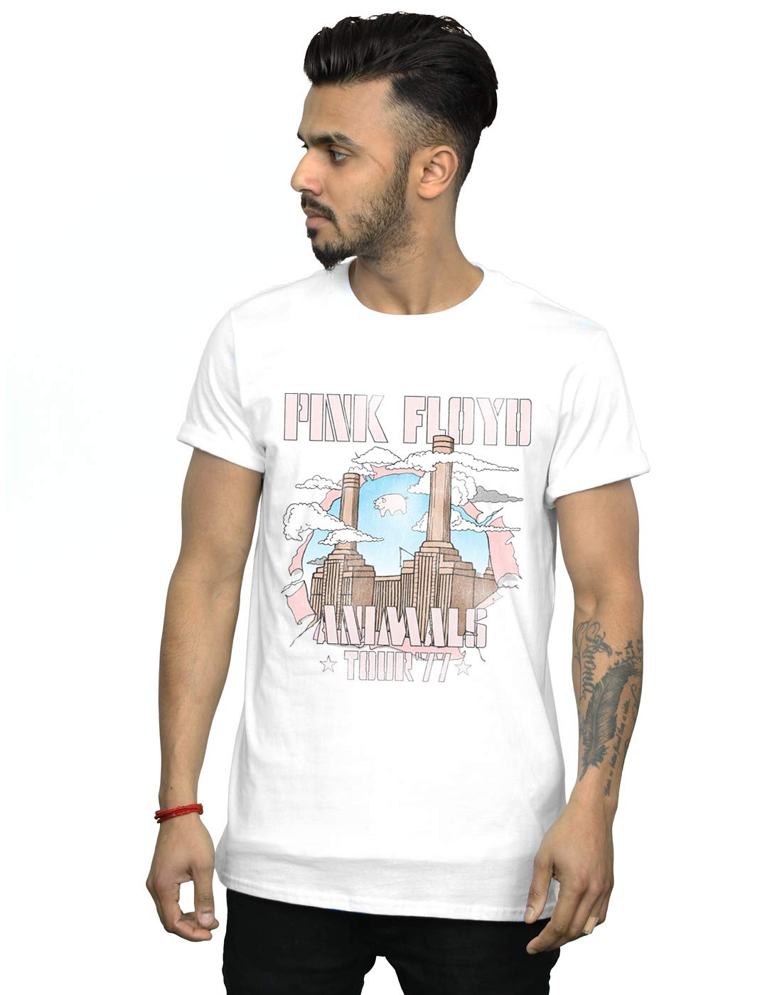 Absolute Cult Men's White Pink Floyd Animal Factory T-Shirt XXX-Large