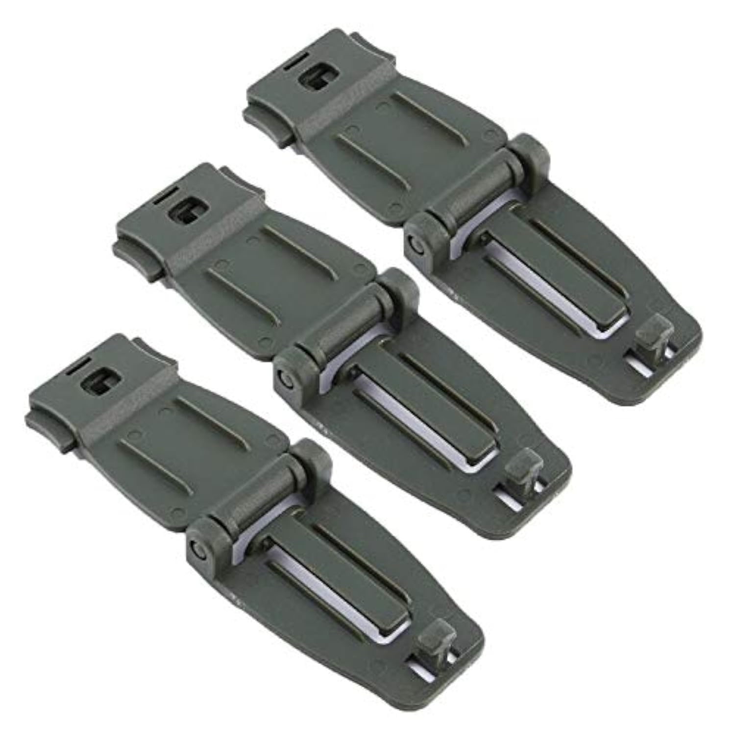 SOLDOUT™ 3 PCS Buckle Bushcraft Kit Connect Molle Attach Strap Link Tactical Backpack Bag Webbing Webdom Belt Clip Hike Web Clasp Outdoor Camp (Pack of 3)
