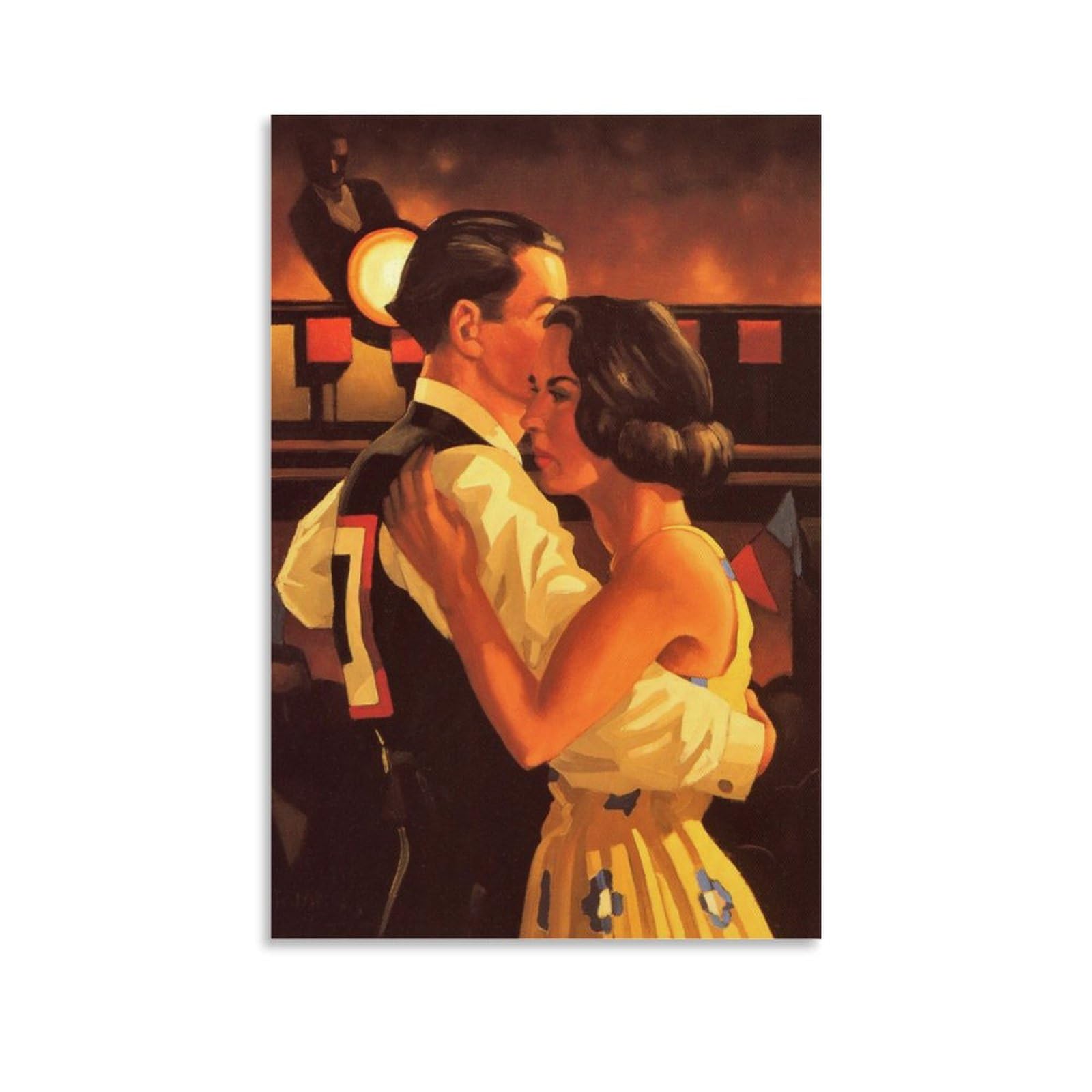 Danceers by Jack Vettriano Wall Art Prints - Poster Painting Canvas for Living Room - 20x30inch(50x75cm) โ image 1