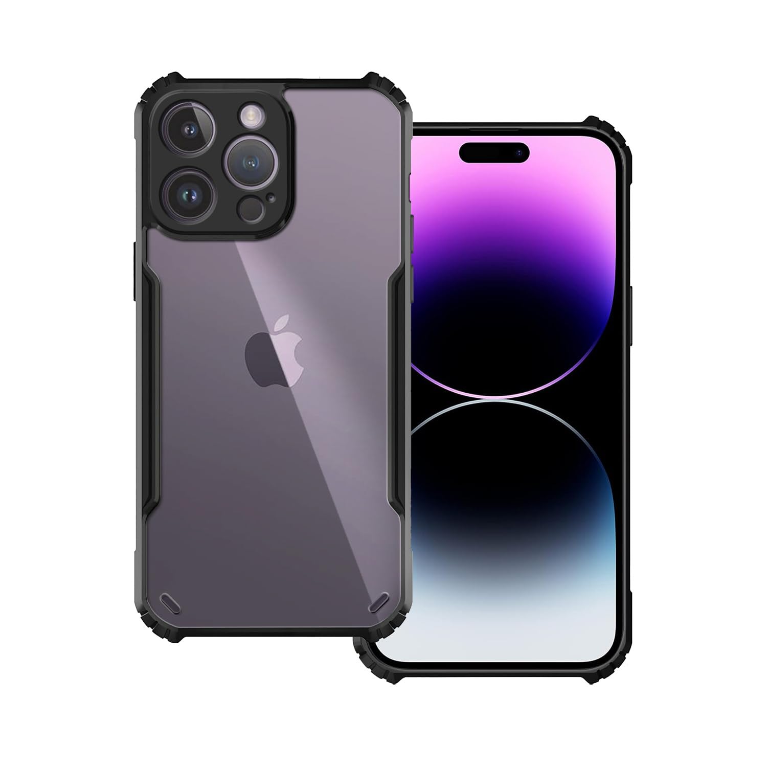 Plus 360 Degree Protection Black Border Back Cover for iPhone 14 Pro Max - Black (B0CKTSBFD4) Amazon Price History, Amazon Price Tracker