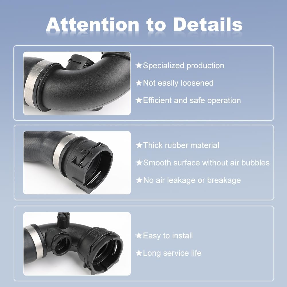 JDMON Upper & Lower Radiator Coolant Hose Kit Compatible with BMW E46 328i 328Ci 330Ci 330i 330xi 325i 325xi 325Ci 1999-2006 Cooling Water Pipe Replace# 11531436408 17127510952