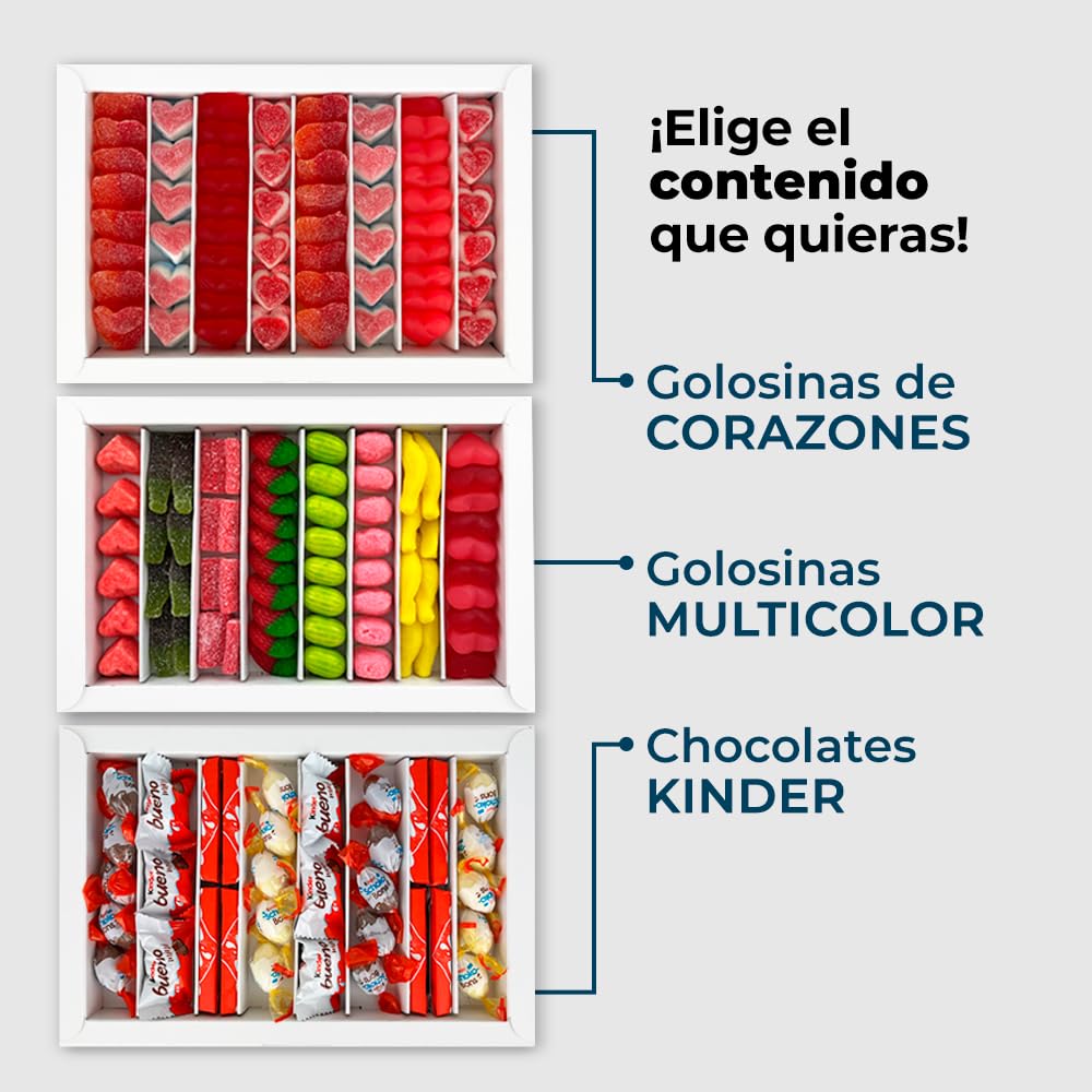 Transparent Gift Caja de Chuches Postal Personalizada con Foto y Textos. Cajas de Dulces. Regalos Originales para Mujer y Hombre. Regalos Personalizados para Parejas en San Valentín y Aniversario