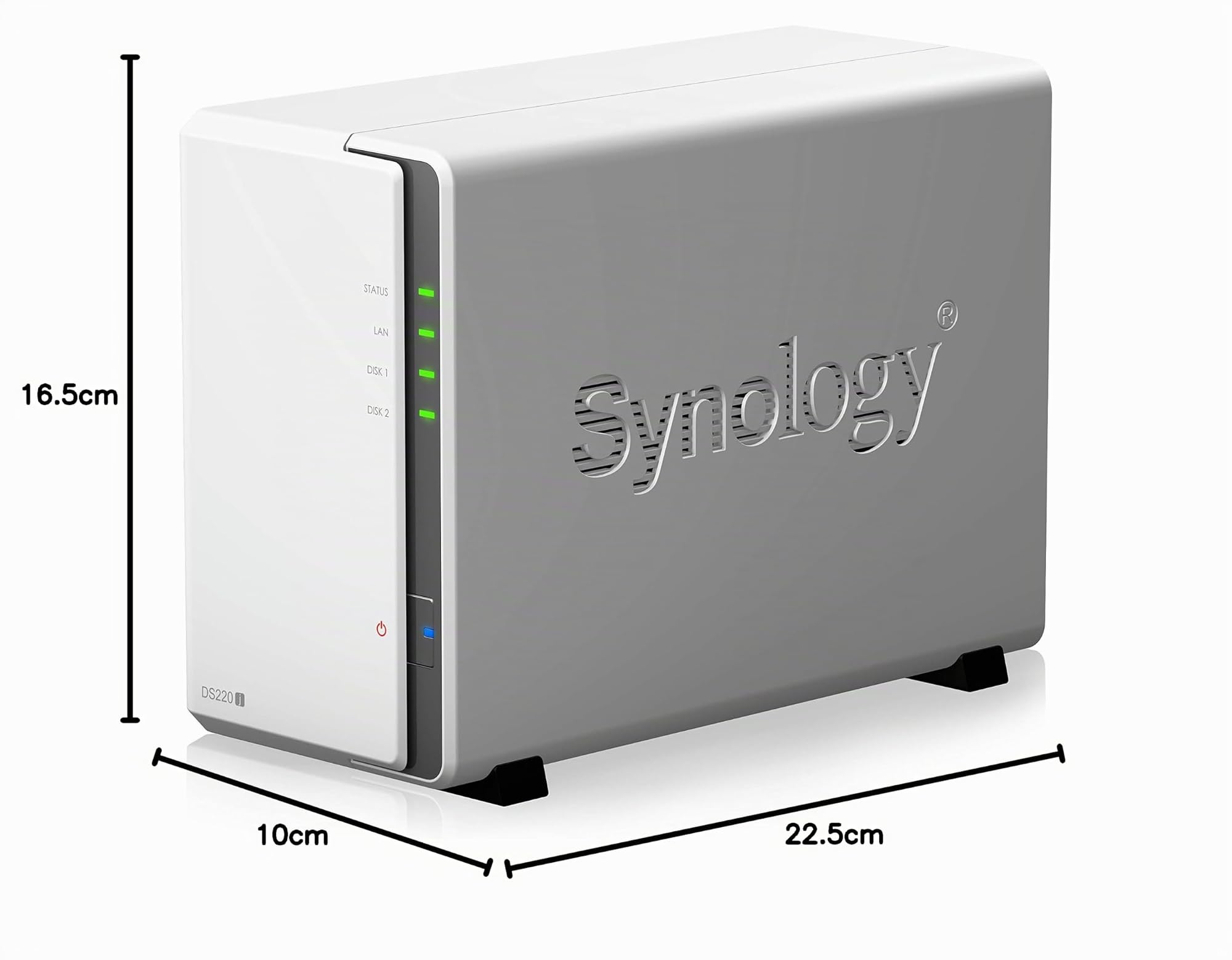 Synology DS220j 8 TB 2 Bay Desktop NAS | Installato con 2 unità IronWolf Seagate da 4 TB
