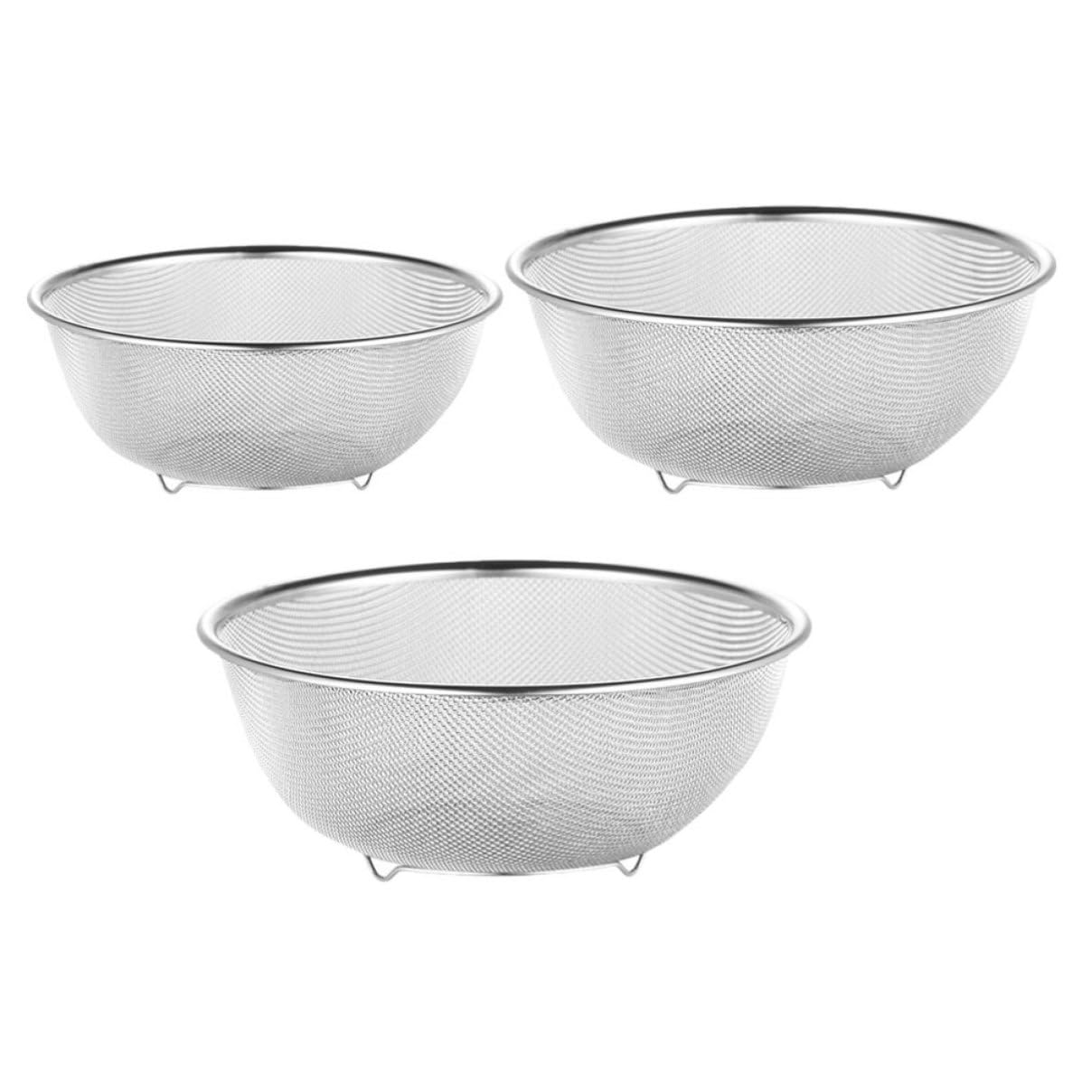 UKCOCO Set da 1 Colino Design Semplice Maglia Fine in Acciaio Inossidabile per Lavare Riso e Frutta e Filtro Acqua Pratico e Resistente Utensile da Cucina