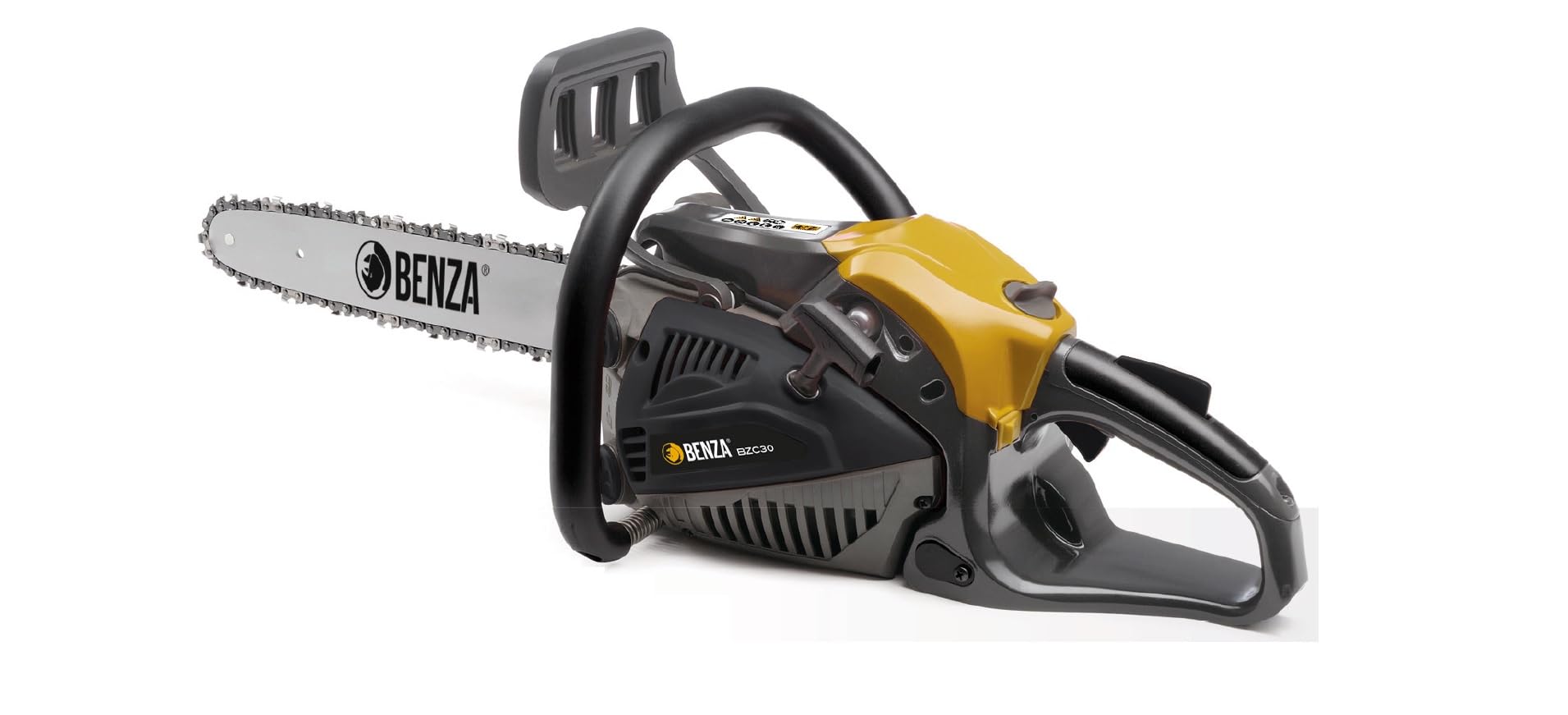 Benza BZC30 Motosierra de poda a gasolina 2T – 28,5 cc, espada 12" (29 cm), motor 1 kW, ligera y manejable para mantenimiento de árboles y jardinería