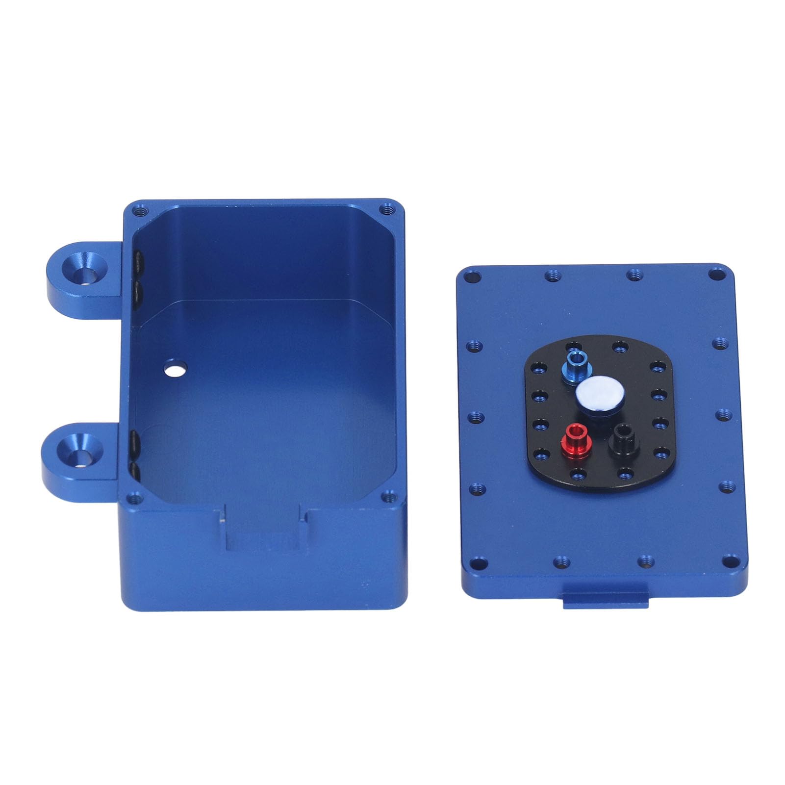 SUNGOOYUE Caja Receptora de Pila de Combustible RC 1:10 de Aleación de Aluminio Duradera para RC4WD TF2 SCX10 Pro VS4-10 1/8 1/10 Crawler, Impermeable, Fácil Instalación (Blue)