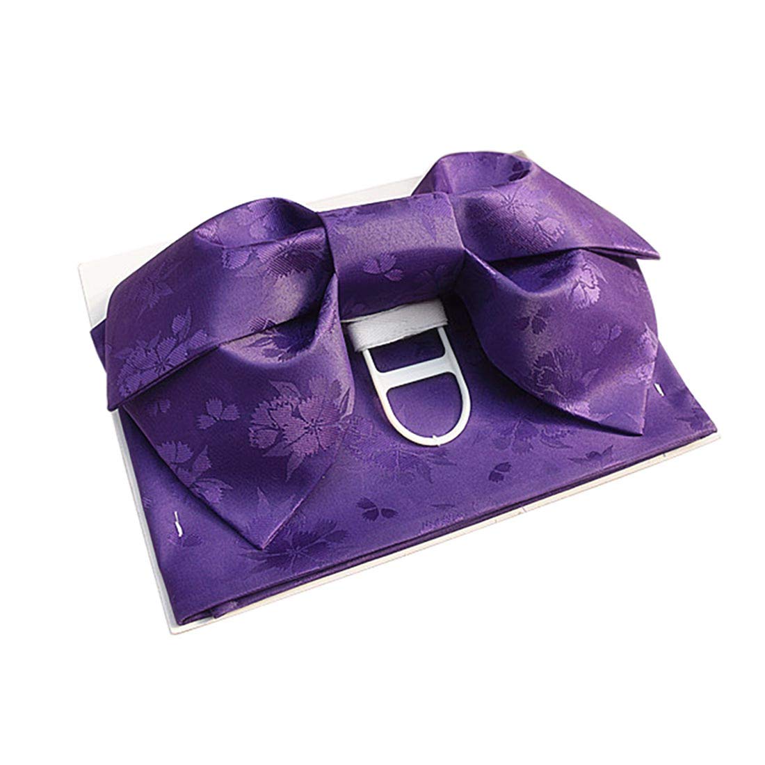 Japanese Traditional Pre-Tied OBI Belt Sakura Jacquard Weave Bow Tsukuri OBI Kimono Sash Yukata Robe Accessories
