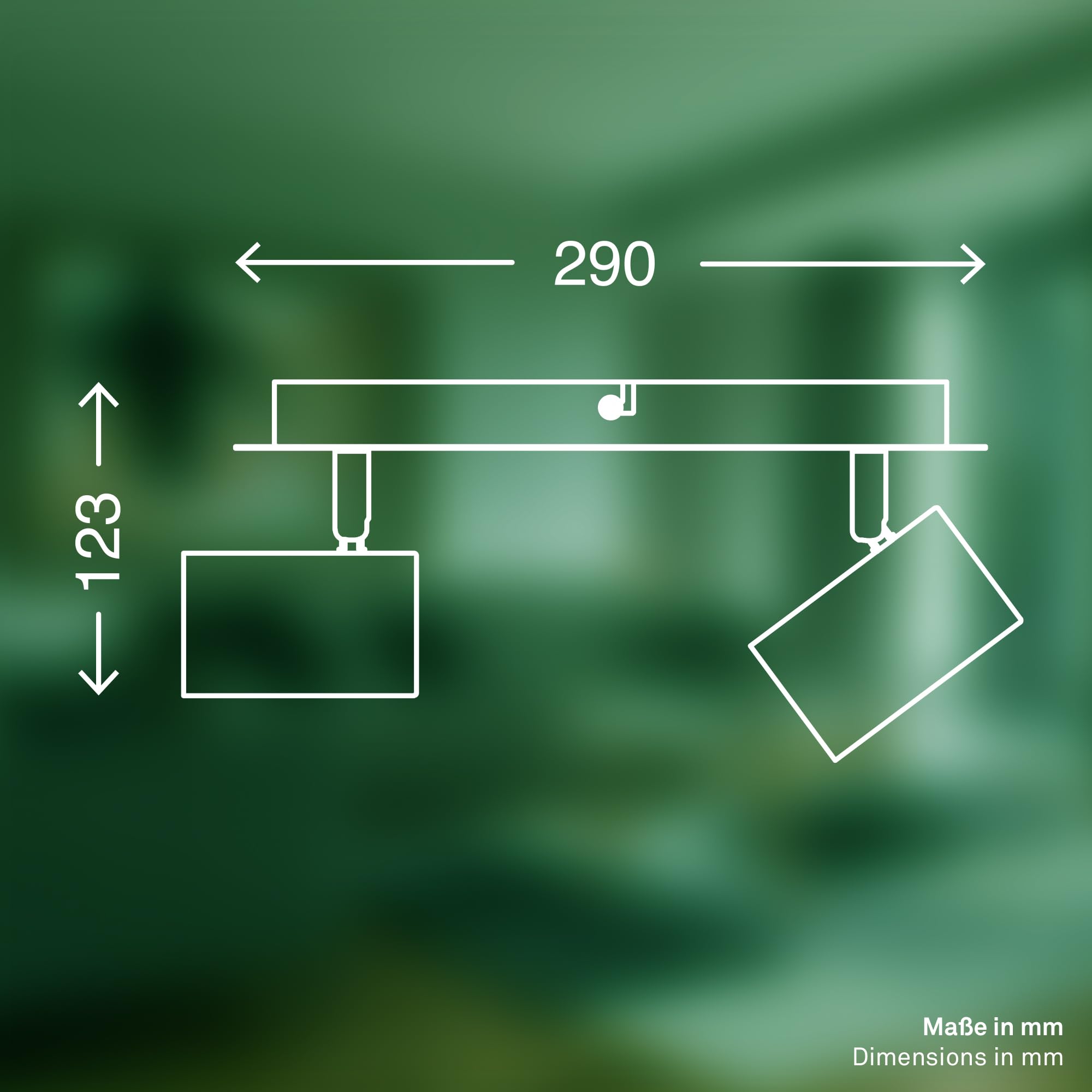 BRILONER, Ceiling Light, EEC A Light Source, Adjustable, 3000K Warm White, 2,5 W, 450 Lumens Each, Ceiling Lamp - Image 3