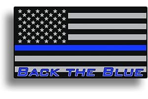 Back the Blue American Flag Blue Line - by 215 Decals