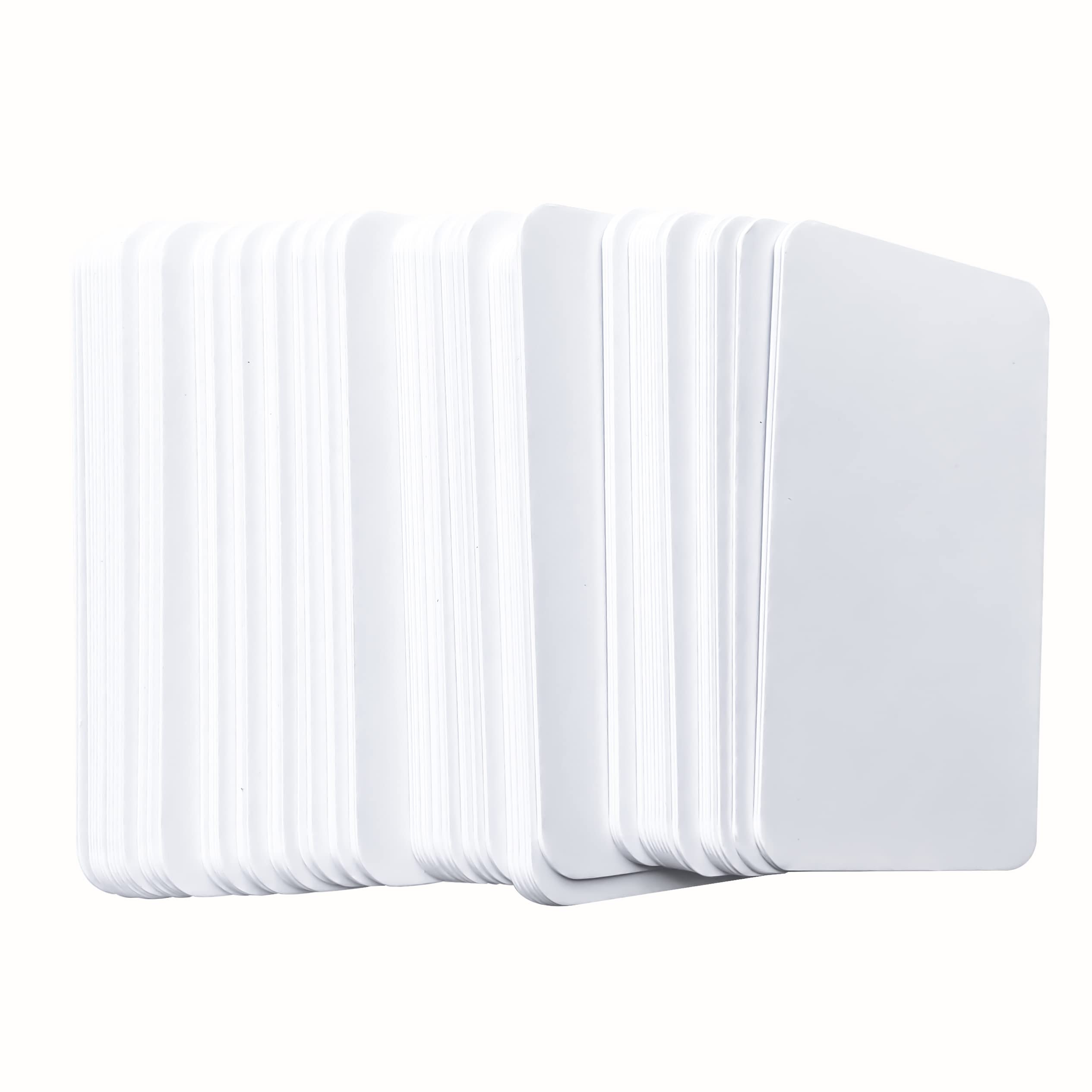ITZAMNA 100-Pack Blank Kraft Business Cards - 3.5" X 2", 300 GSM Thick Paper For DIY Crafts & Stamping - View #2