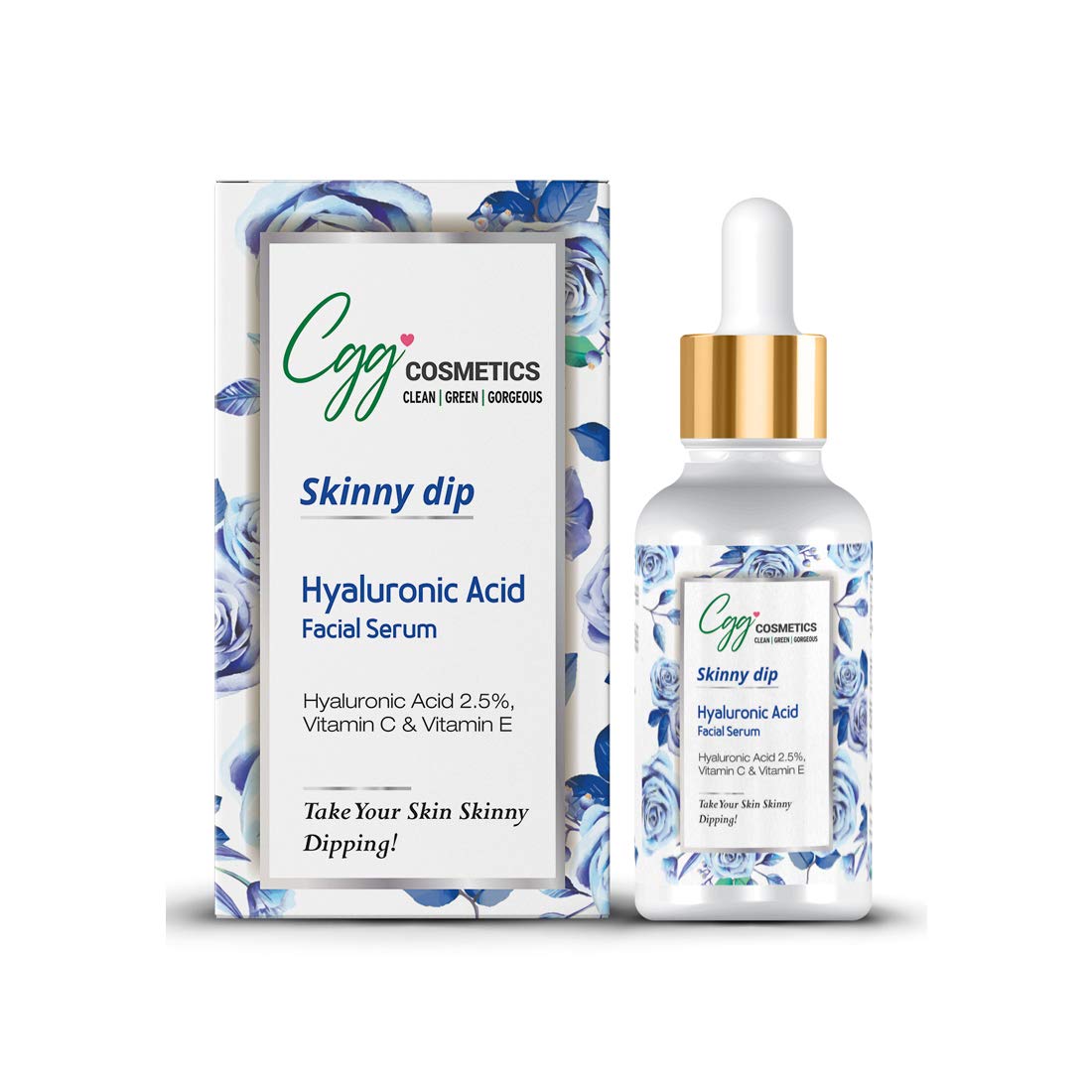 CGG Cosmetics Hyaluronic Acid 2.5%- Vitamin C- E Facial Serum – 30ml