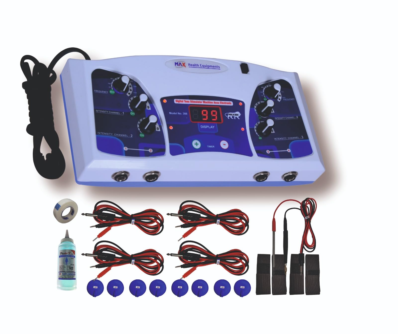 max health equipments tens stimulator electrotherapy nerve stimulation machine 4 channel electro therapy pain relife transcutaneous massager (B0CQZT55W4) Amazon Price History, Amazon Price Tracker