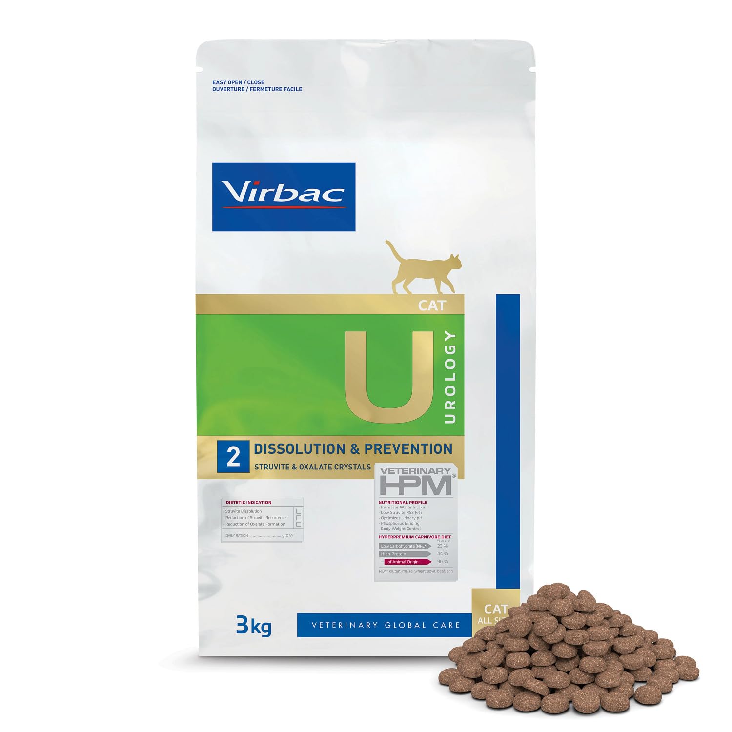 Titre VIRBAC Vet Hpm Cat Urology D/​P Nourriture 3 kg pour Chat