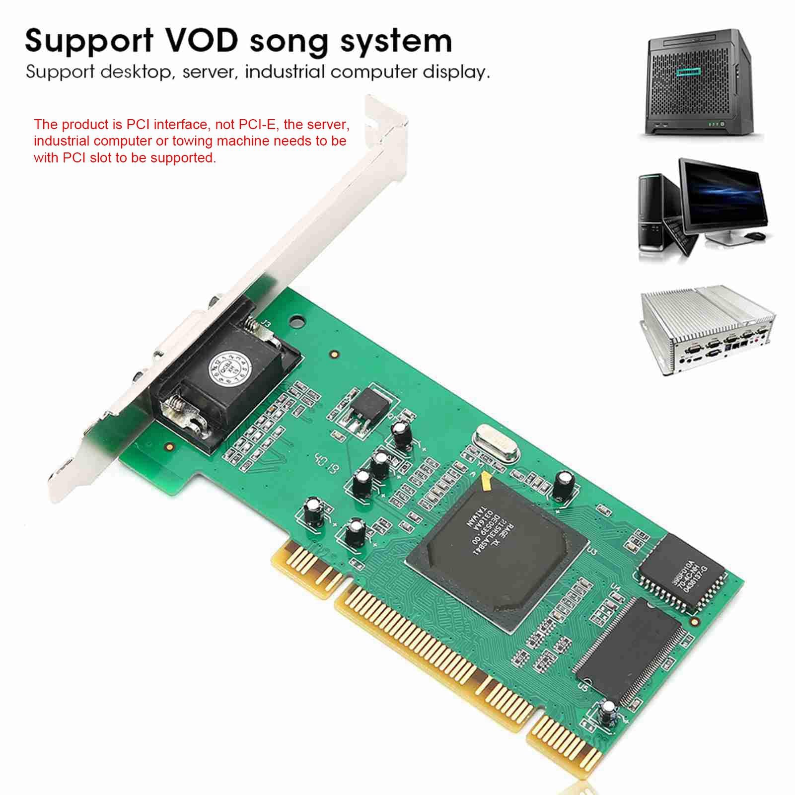 Scheda Grafica Vga PCI 8MB 32Bit Accessori per Computer Desktop Multi Display per ATI Rage XL Scheda Video PCI Vga Multidisplay Grafica PCI da 8 MB Tipo di Interfaccia e Aiuta Il