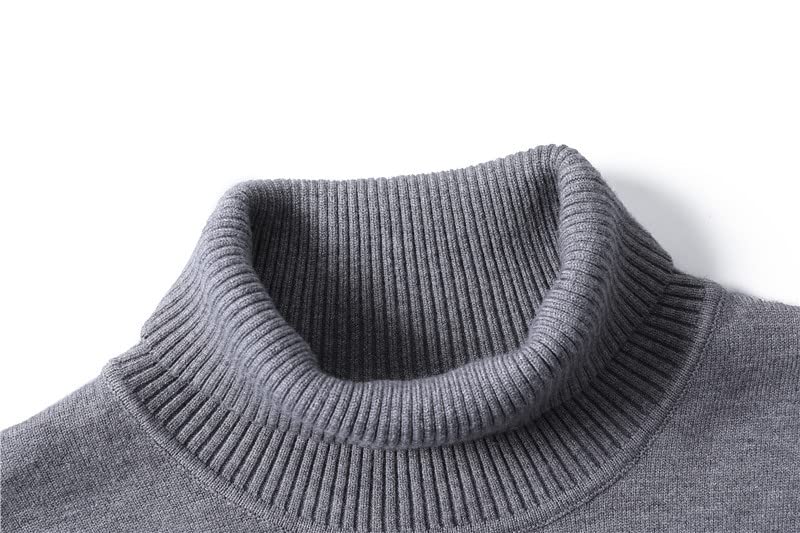 Men's Warm Turtleneck Sweater, Long Sleeve Casual Male Knits Sweaters Slim Fit Knit Turtleneck Sweater4