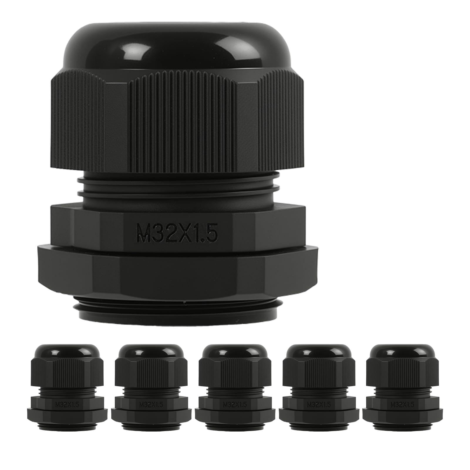 Prensaestopas M32 IP68 Conectores de Cable Nailon Impermeables Contratuerca Arandela 18-25mm