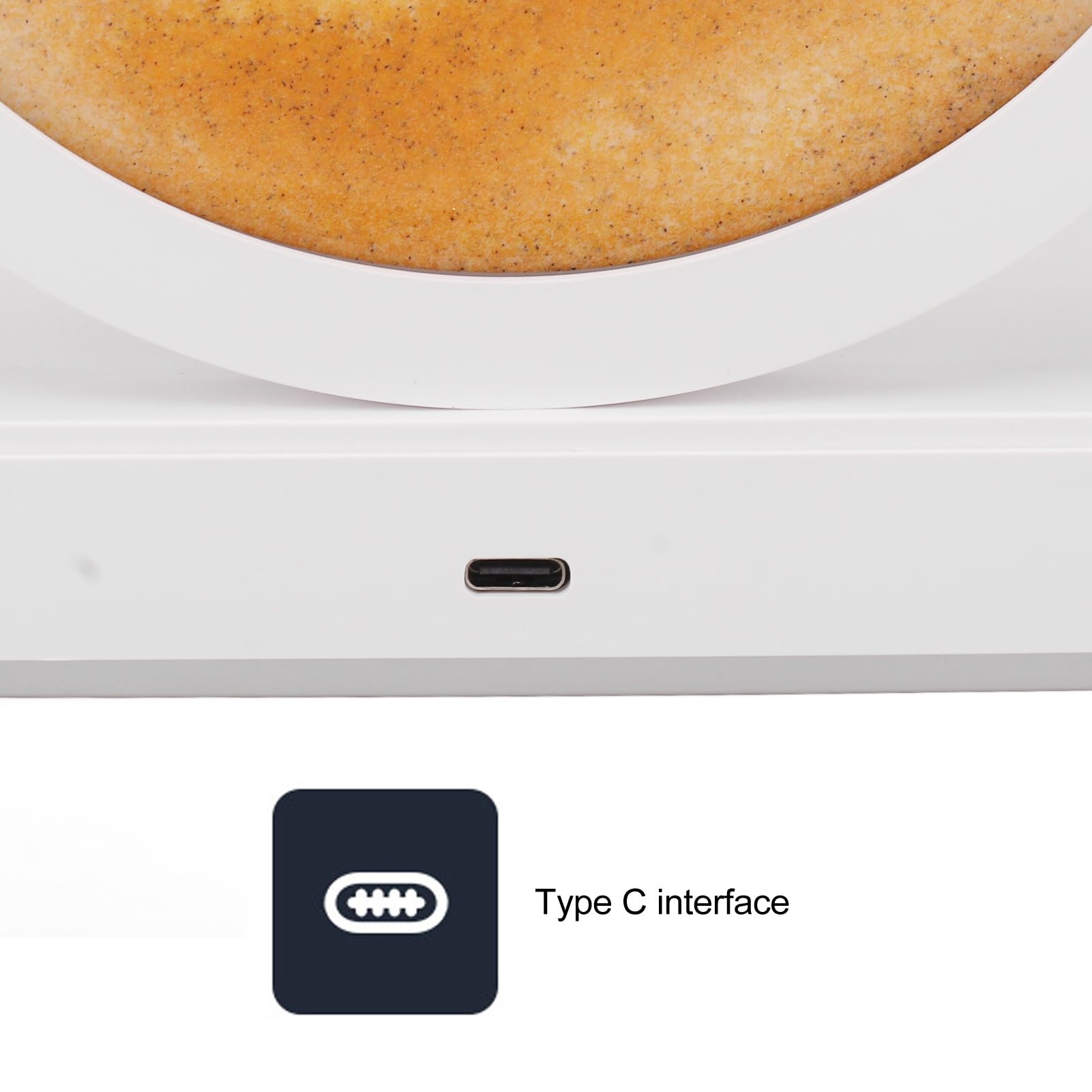 FTVOGUE Lampe Sablier, Lampe Polyvalente à Mouvement Liquide et Sable, Compacte, à intensité Variable en Continu, Alimentée par USB pour Bureau (YELLOW)