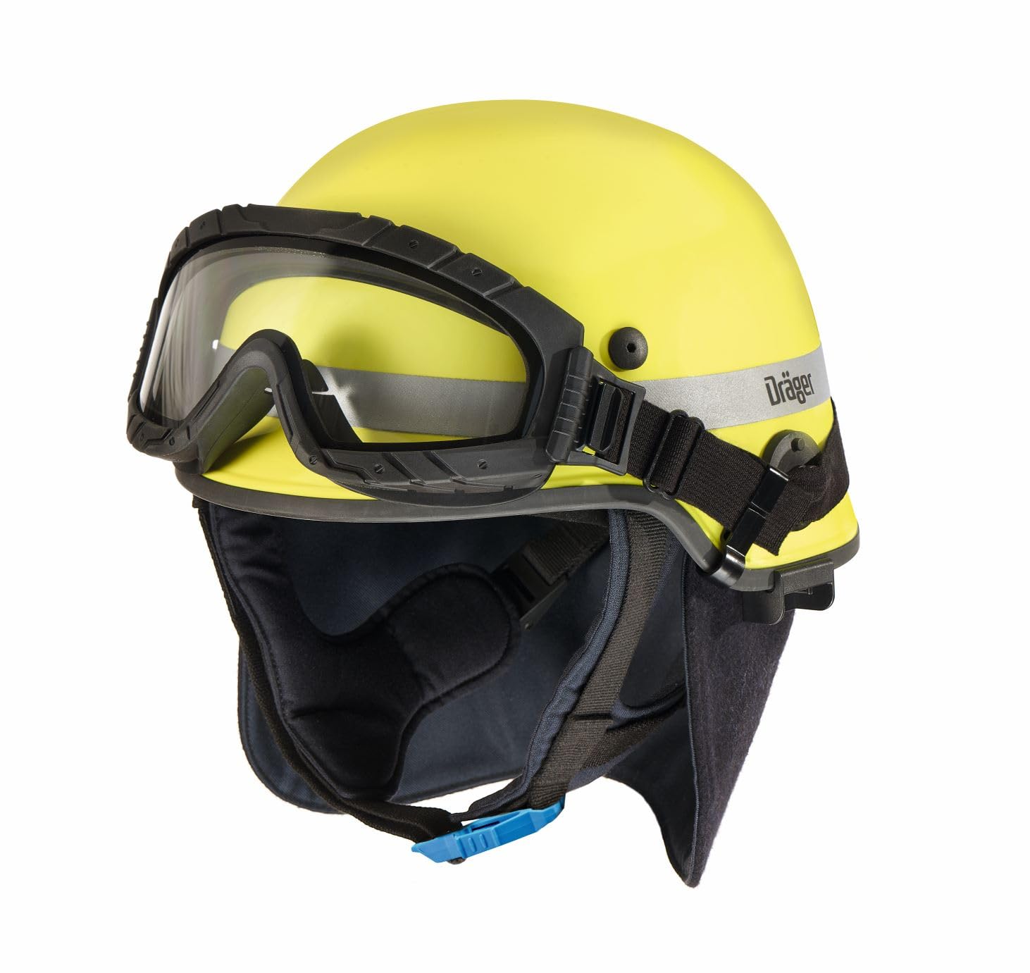 Dräger Korbschutzbrille X-pect 4800 HPS für HPS Helme 4100/4300/4500/6200 | Vollsichtbrille mit Doppelscheibe aus Acetat/Polycarbonat - schwer entflammbares HPS-Brillenband - Anti-Beschlag/-Kratz.