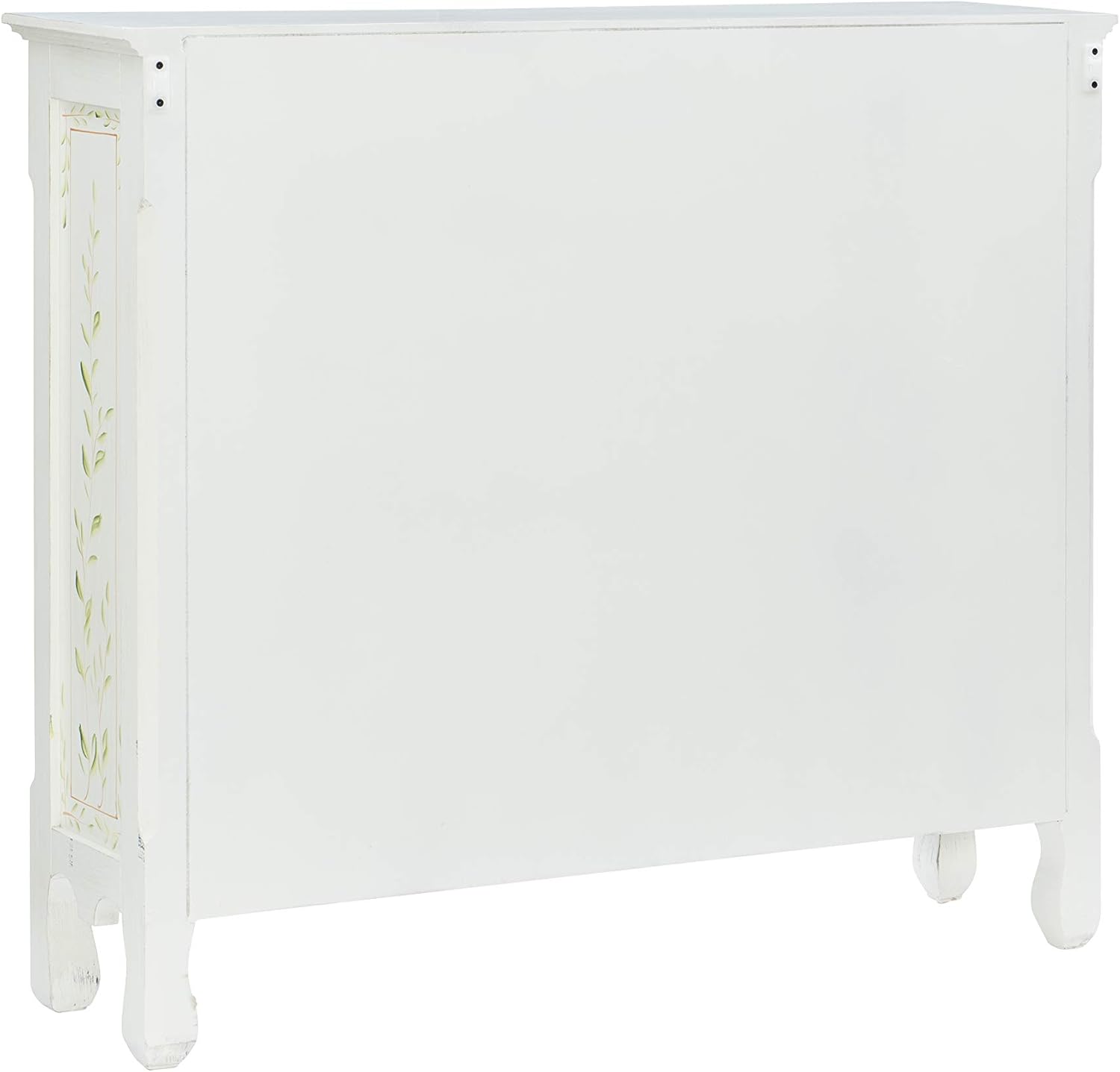 Elegant White Hand-Painted 2-Drawer & 2-Door Storage Console