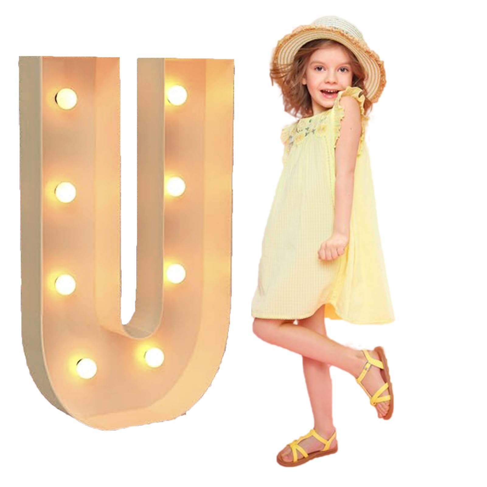 3ft Splicing Letters Light DIY Giant Letters For Baby Shower Birthday Party Backdrop Decorations For Prom Party Bar Birthday Family Christmas Valentin’s Day Anniversary Holiday(Color:Letters U,Size:3.