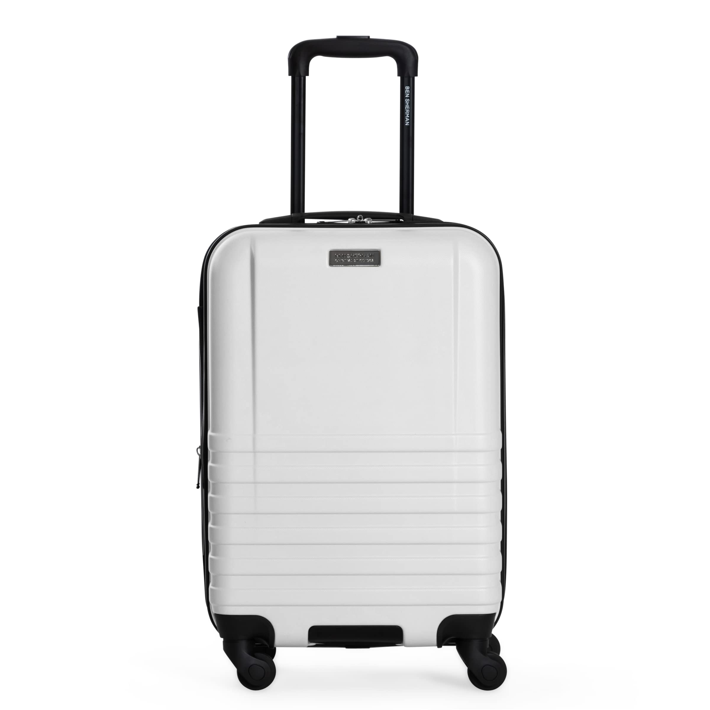 Ben ShermanHereford Spinner Travel Upright Luggage, White, 20-Inch Carry On