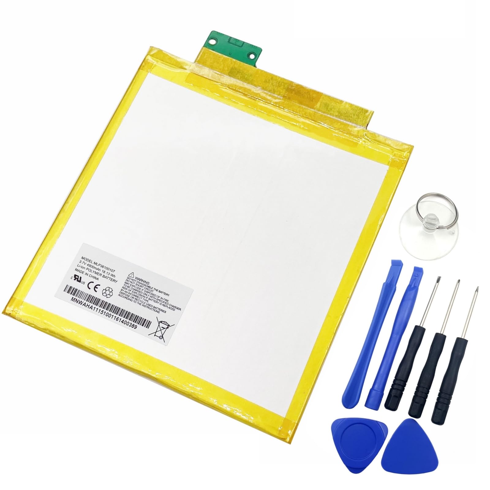 IFRESEM Replacement Battery MLP36100107 for Verizon Ellipsis 8 QTAQZ3 Tablet Elipsis Kids LTE QTAQZ3KID (3.7V 4900mAh)